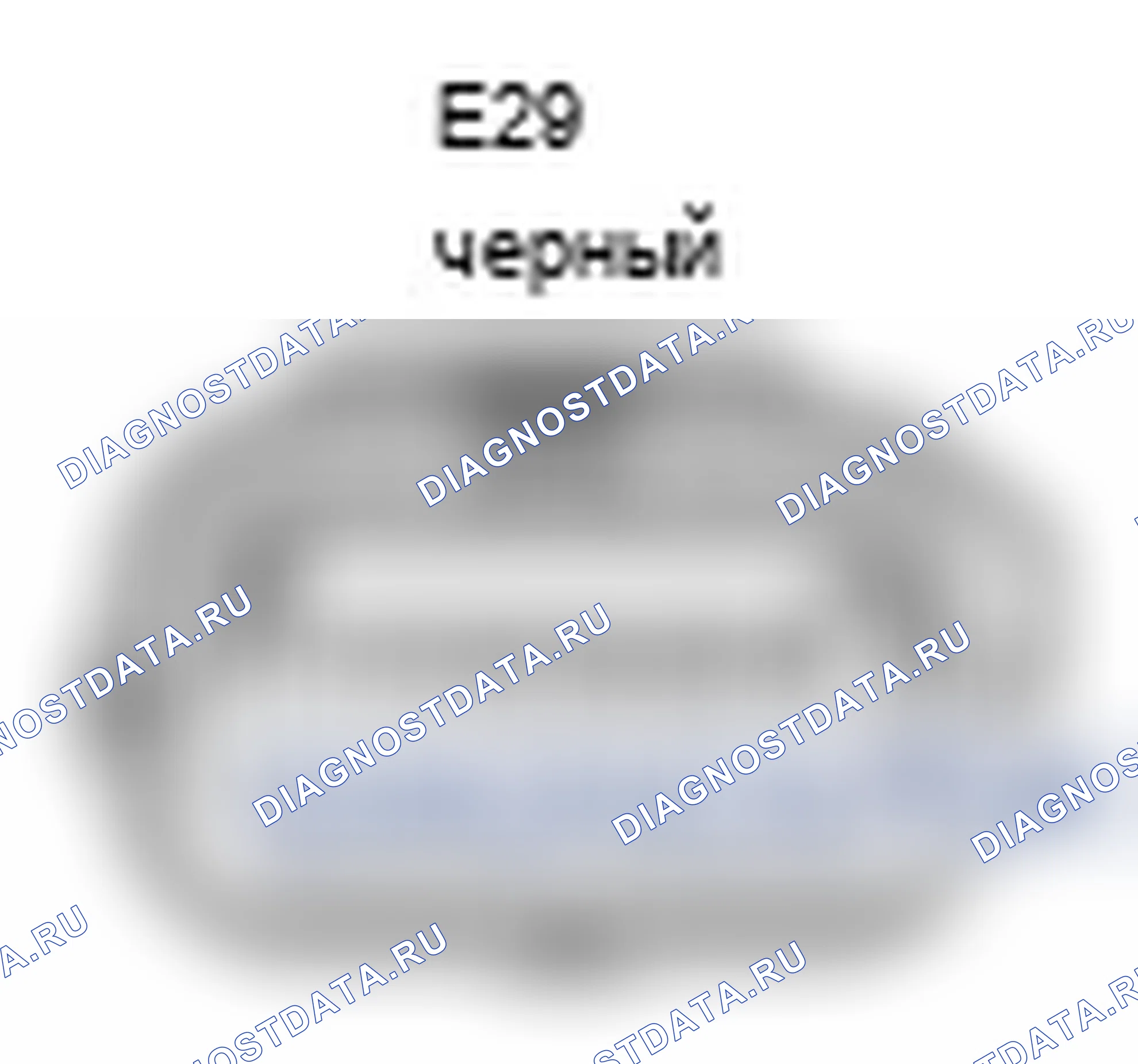 Рис. 201: Вид с торца соединителя подузла расходомера всасываемого воздуха (E29). Lexus IS F I