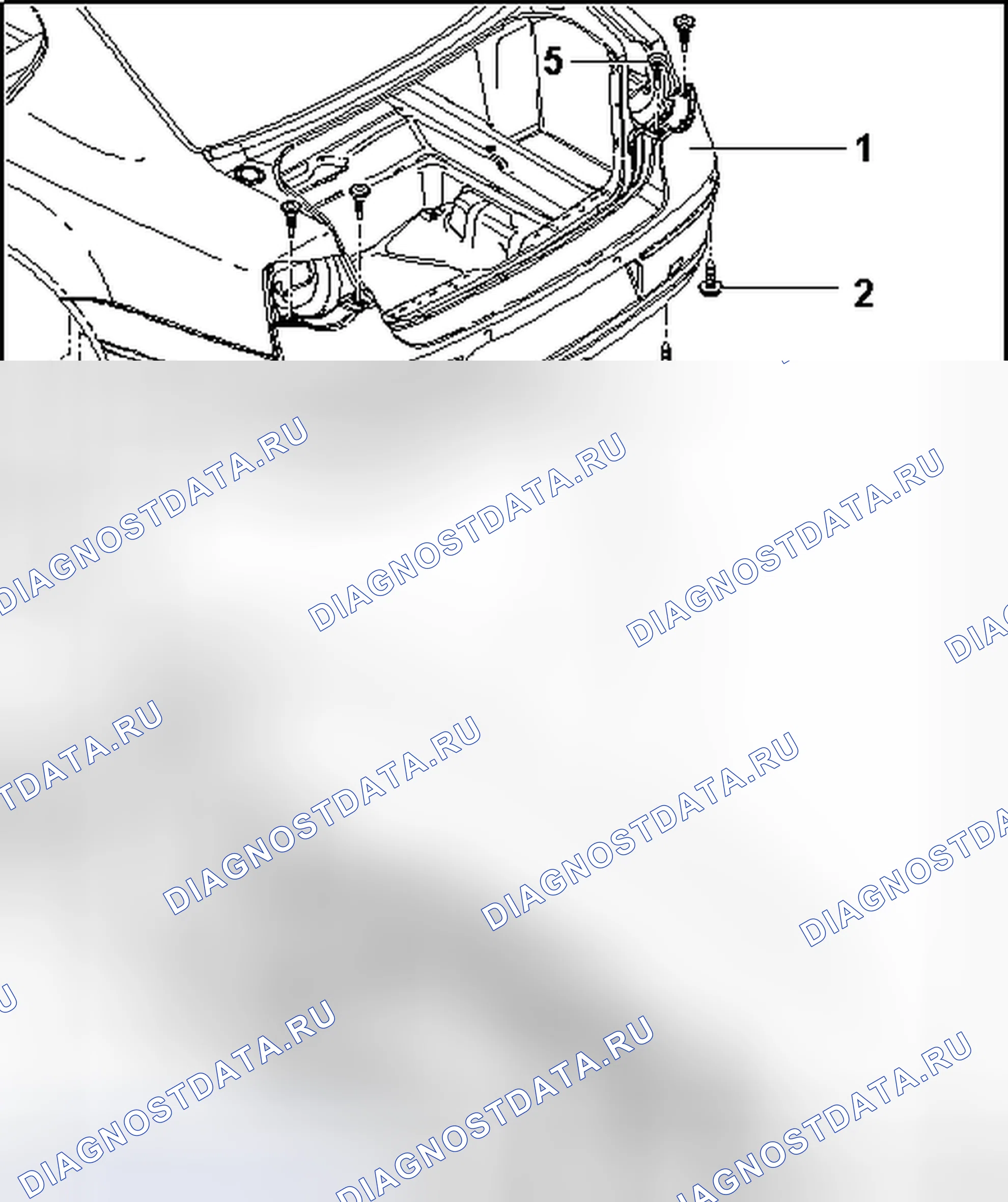 Рис. 418: КРЫШКА ЗАДНЕГО БАМПЕРА. Volkswagen Passat B6