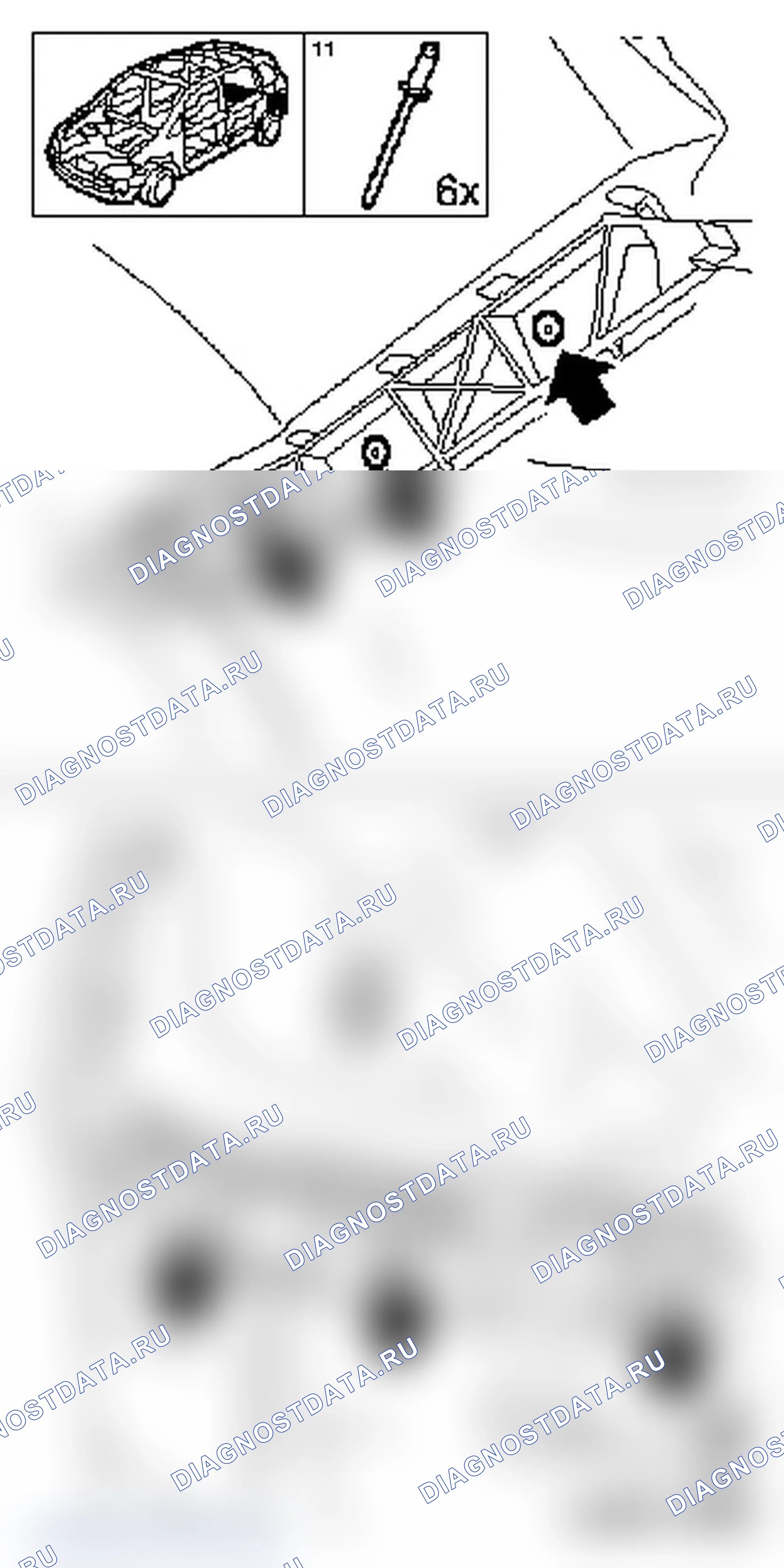Демонтаж и установка направляющей задней обшивки сбоку (модель L 48). Opel Astra H