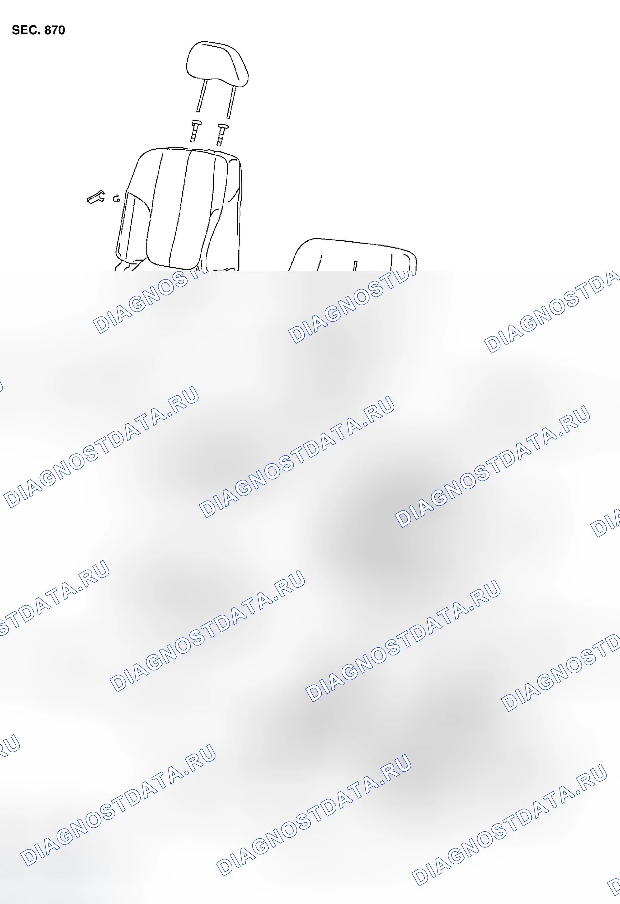 Рис. 42: Сиденье с ручным управлением. Nissan Maxima A33