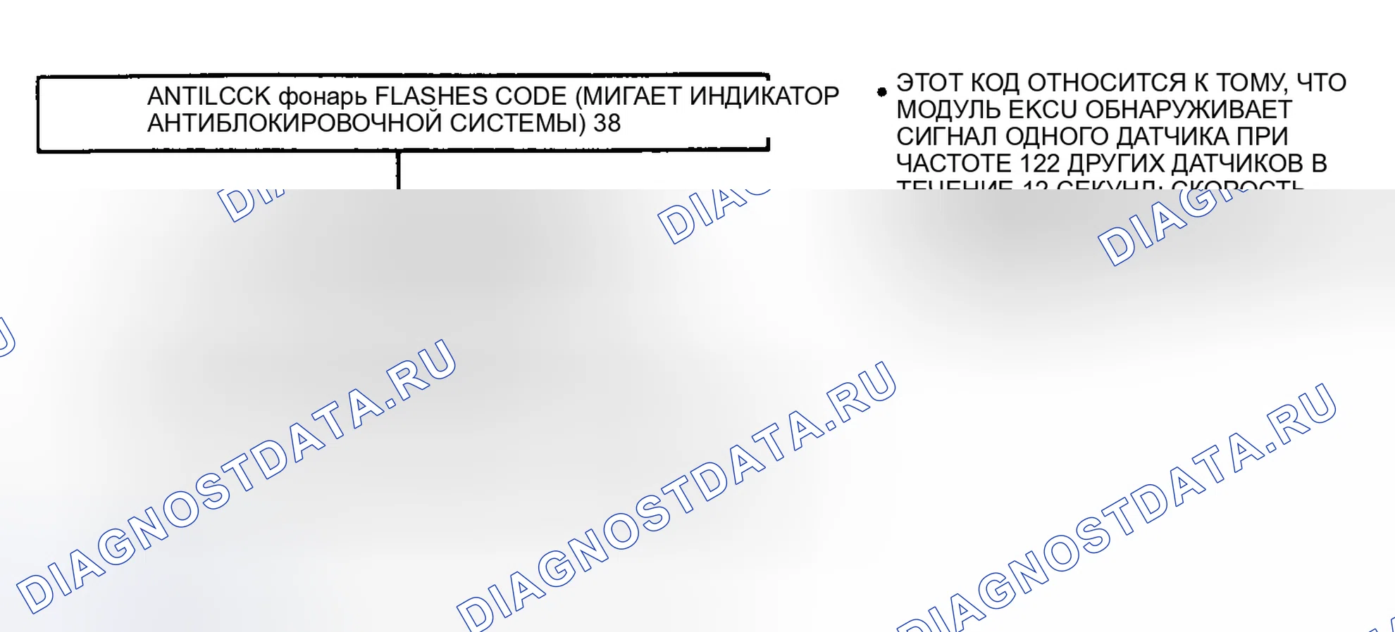 Рис. 57: КОД 38 - ОШИБКА ДАТЧИКА СКОРОСТИ. Chevrolet Suburban V1500 