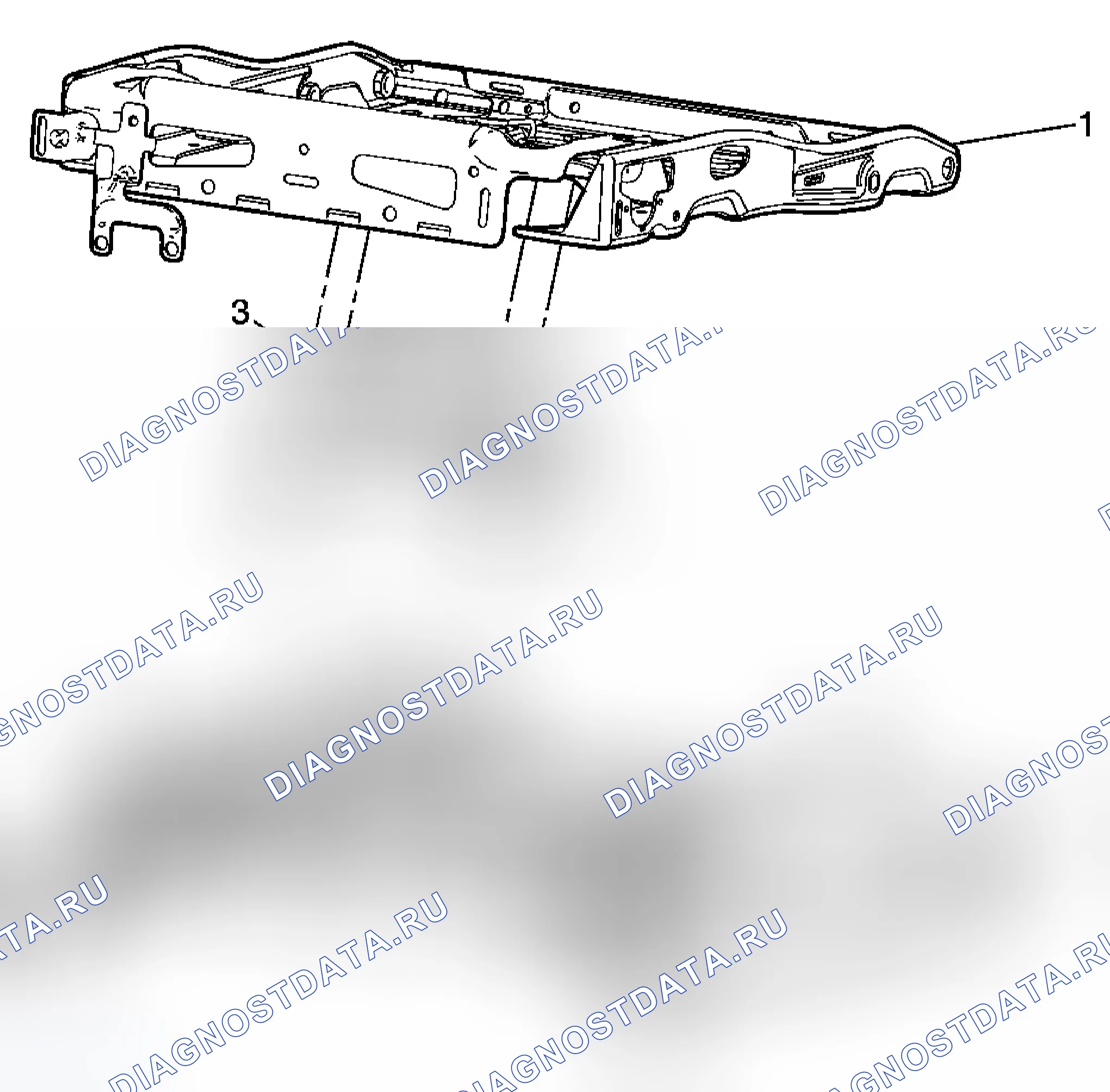 Рис. 54: Замена модуля управления сиденьем с памятью. Cadillac DTS I
