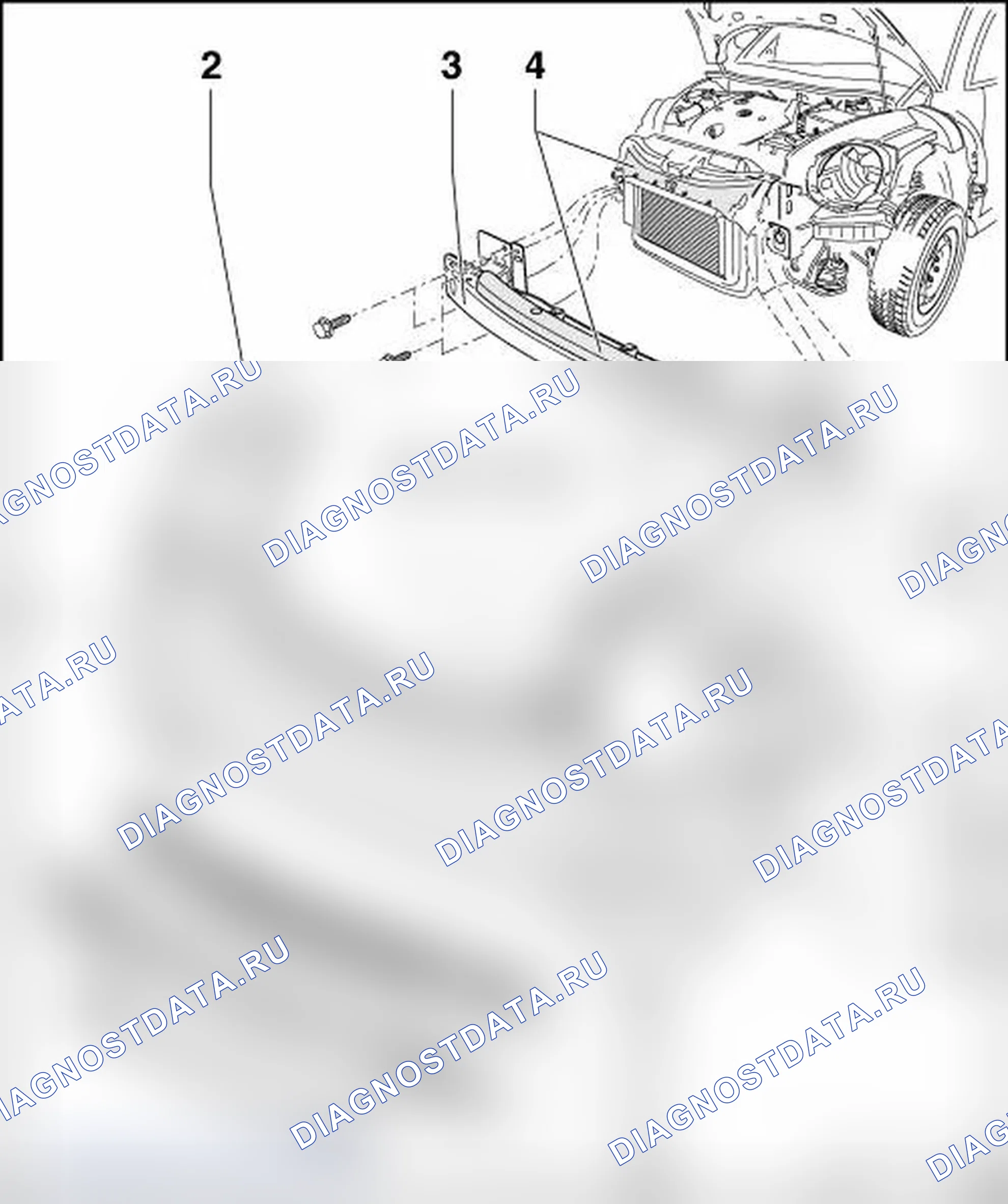 Рис. 151: ПЕРЕДНИЙ БАМПЕР. Volkswagen New Beetle A4