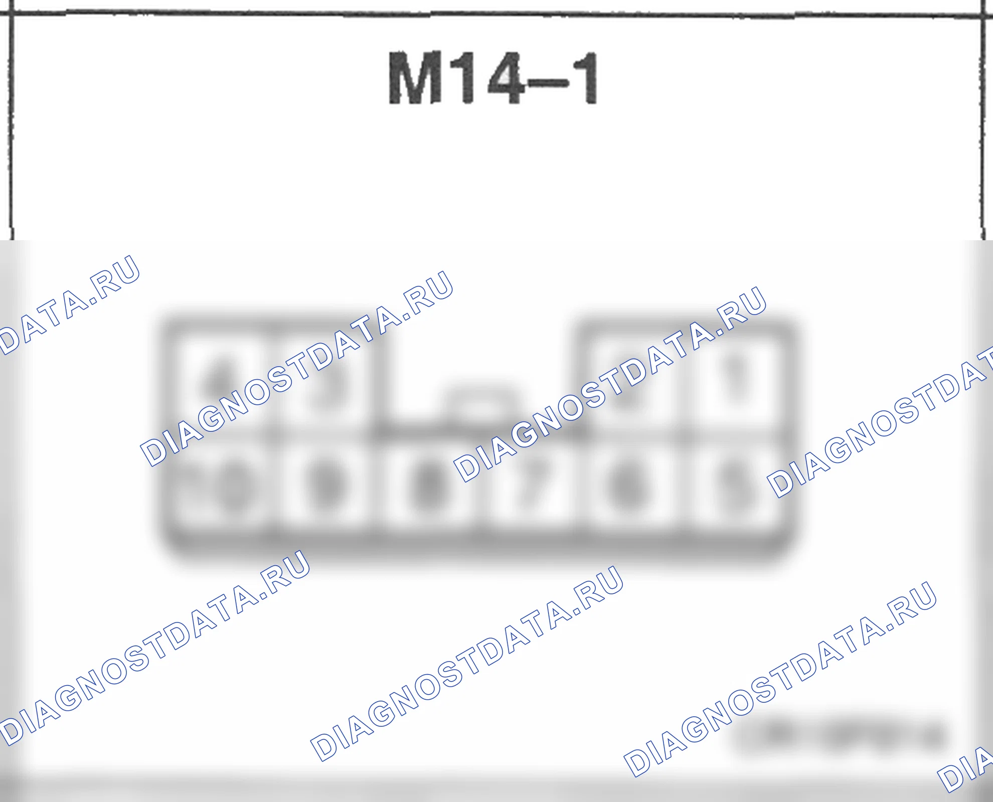 Распиновка разъёма M14-1 — основного жгута. Hyundai Accent LC