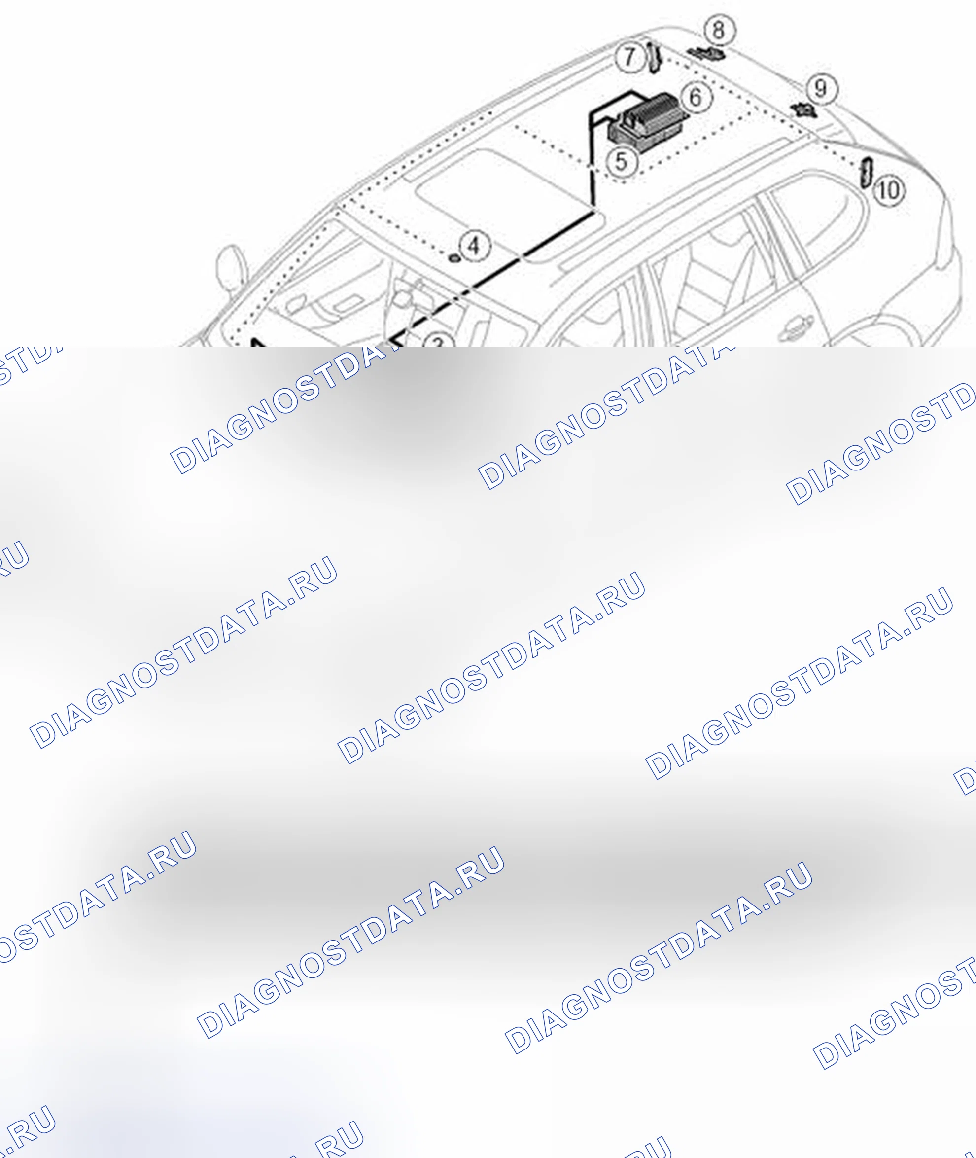 Рис. 5: Компоновка компонентов PCM2. Porsche Cayenne Turbo I рестайлинг