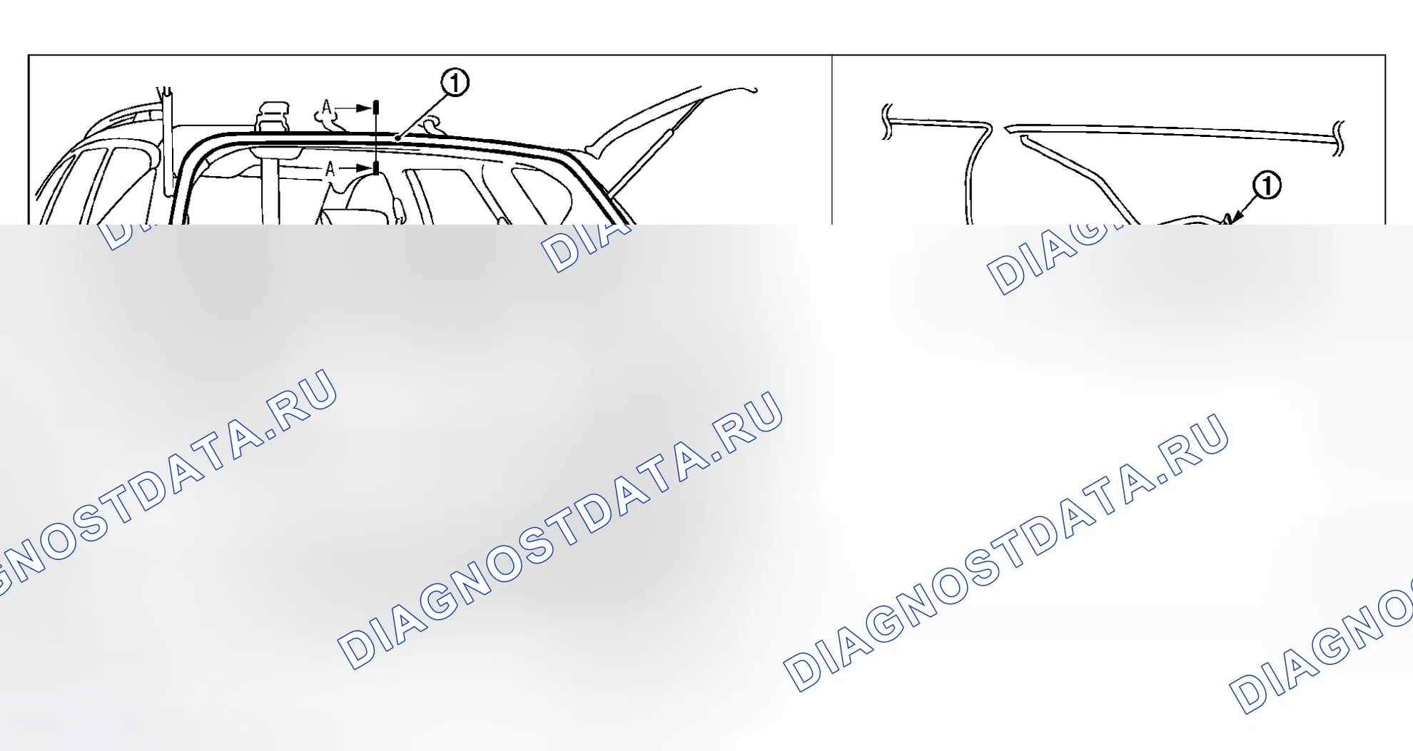Рис. 235: Демонтаж и монтаж задней двери Уплотнитель. Nissan Murano Z50