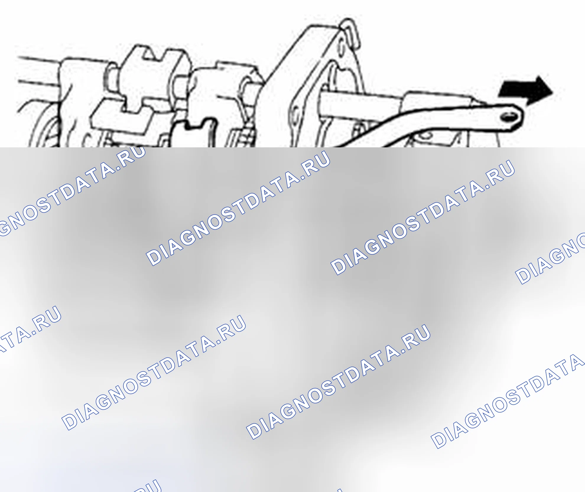 Рис. 239: Компоненты управления переключением передач: разборка. Suzuki Equator I