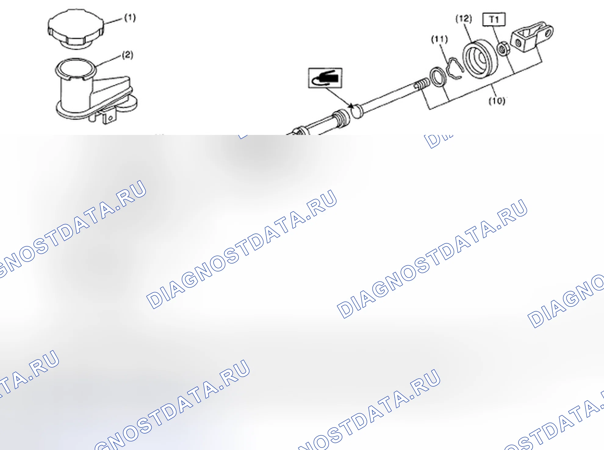 Рис. 14: ГЛАВНЫЙ ЦИЛИНДР. Subaru Impreza GD/GC/GG рестайлинг 2
