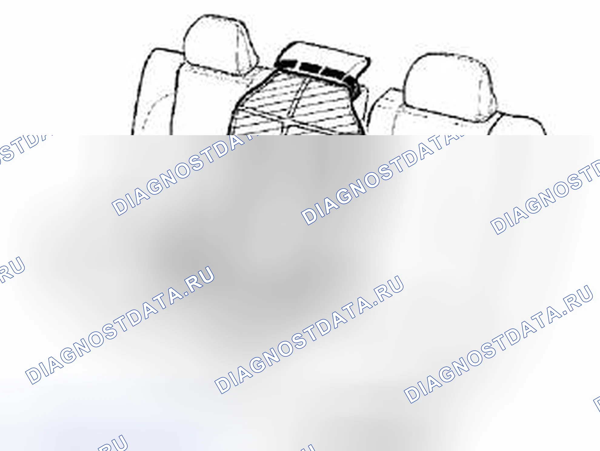 Рис. 44: УСТАНОВКА - УПОР ДЛЯ ЦЕНТРАЛЬНОЙ ГОЛОВКИ. Volvo V50 I