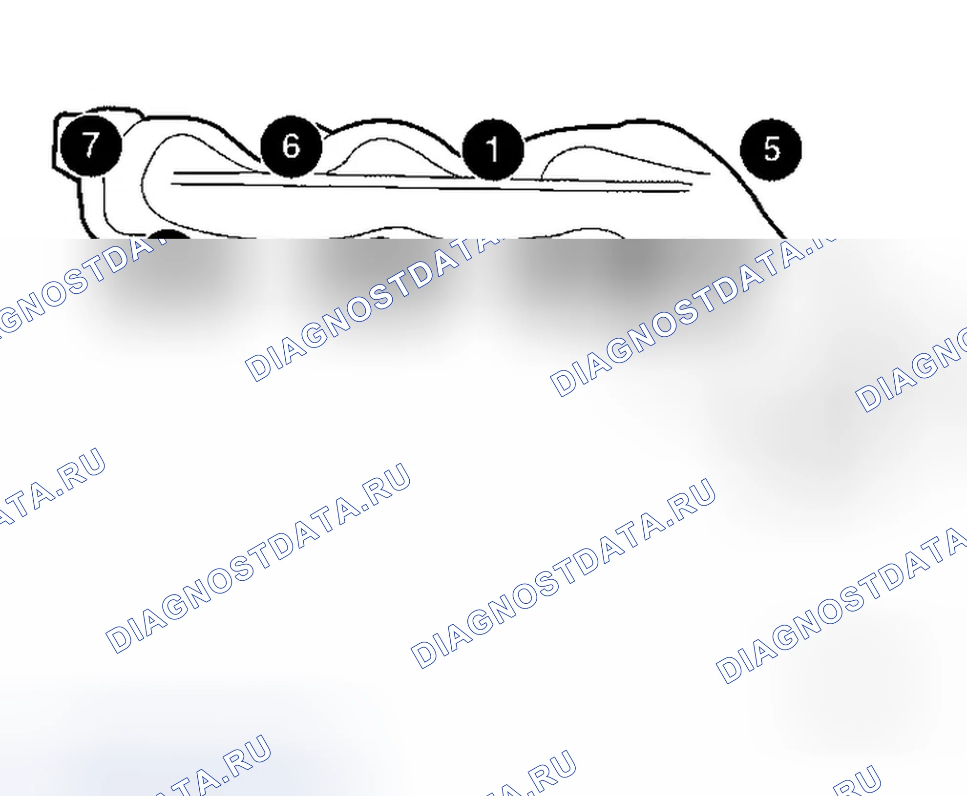 Рис. 544: ВЫПУСКНОЙ КОЛЛЕКТОР - ЛЕВАЯ СТОРОНА. Dodge Charger V
