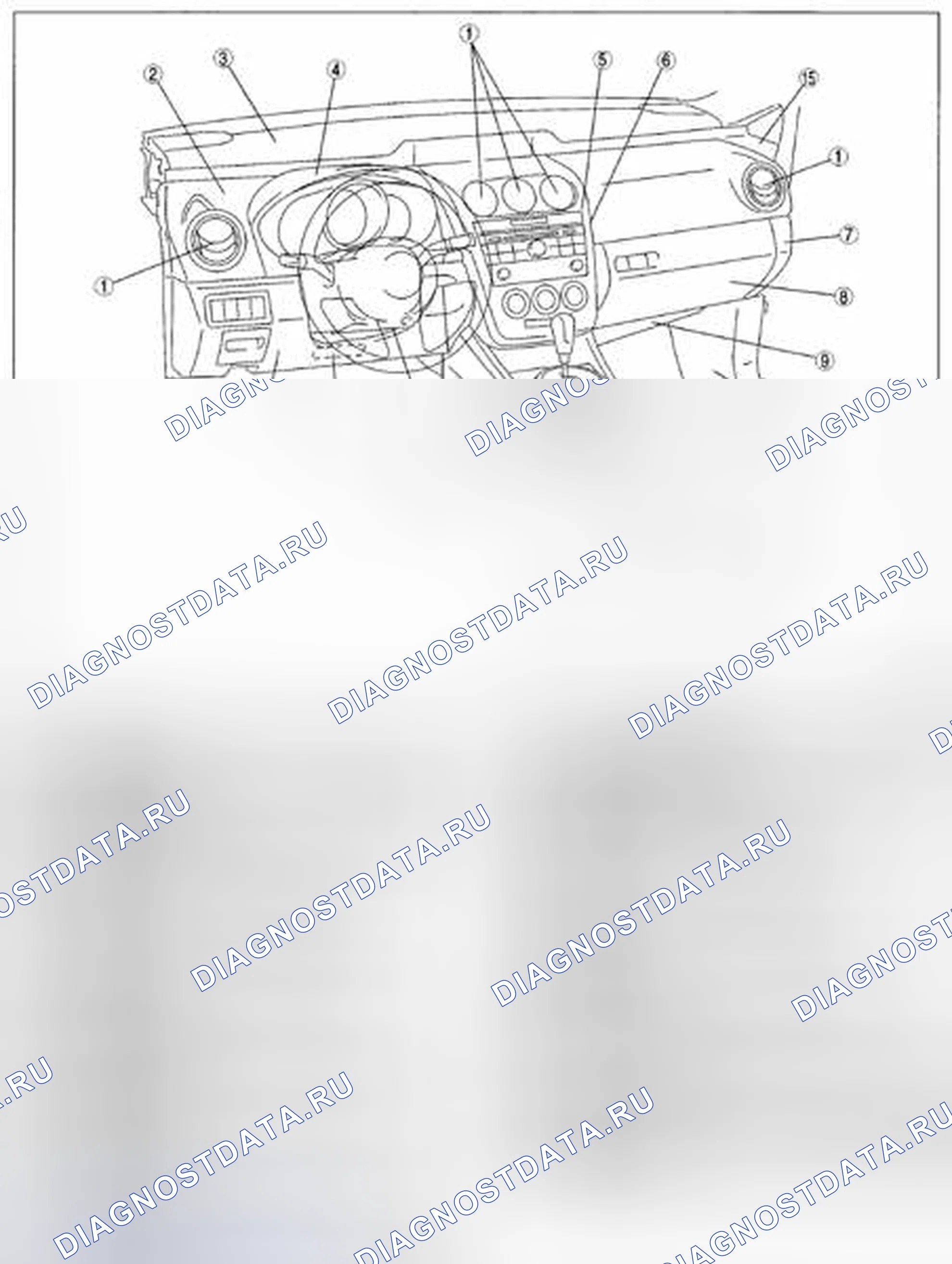 Рис. 32: ИНДЕКС РАСПОЛОЖЕНИЯ ВНУТРЕННЕЙ ОТДЕЛКИ. Mazda CX-7 I рестайлинг