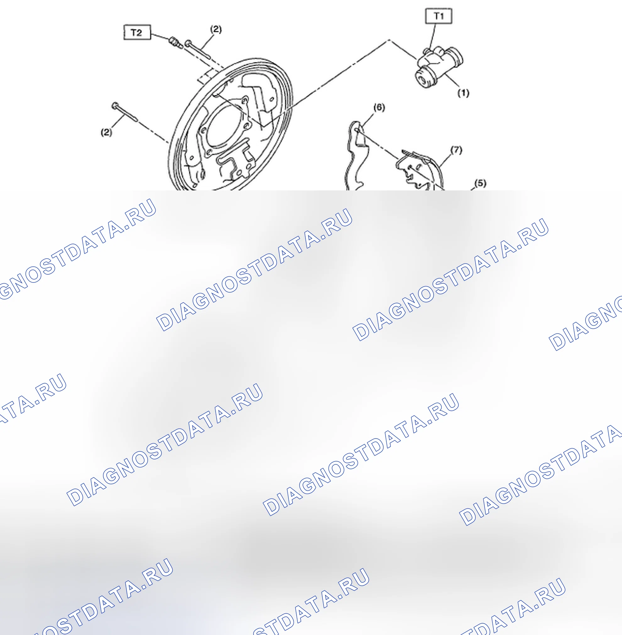 Рис. 11: ЗАДНИЙ БАРАБАННЫЙ ТОРМОЗ. Subaru Impreza WRX GH