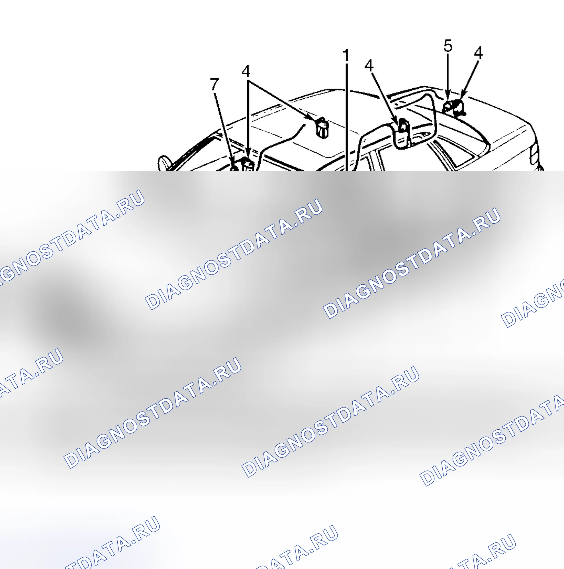 Рис. 3: Система дверного замка не работает. Audi 90 B4