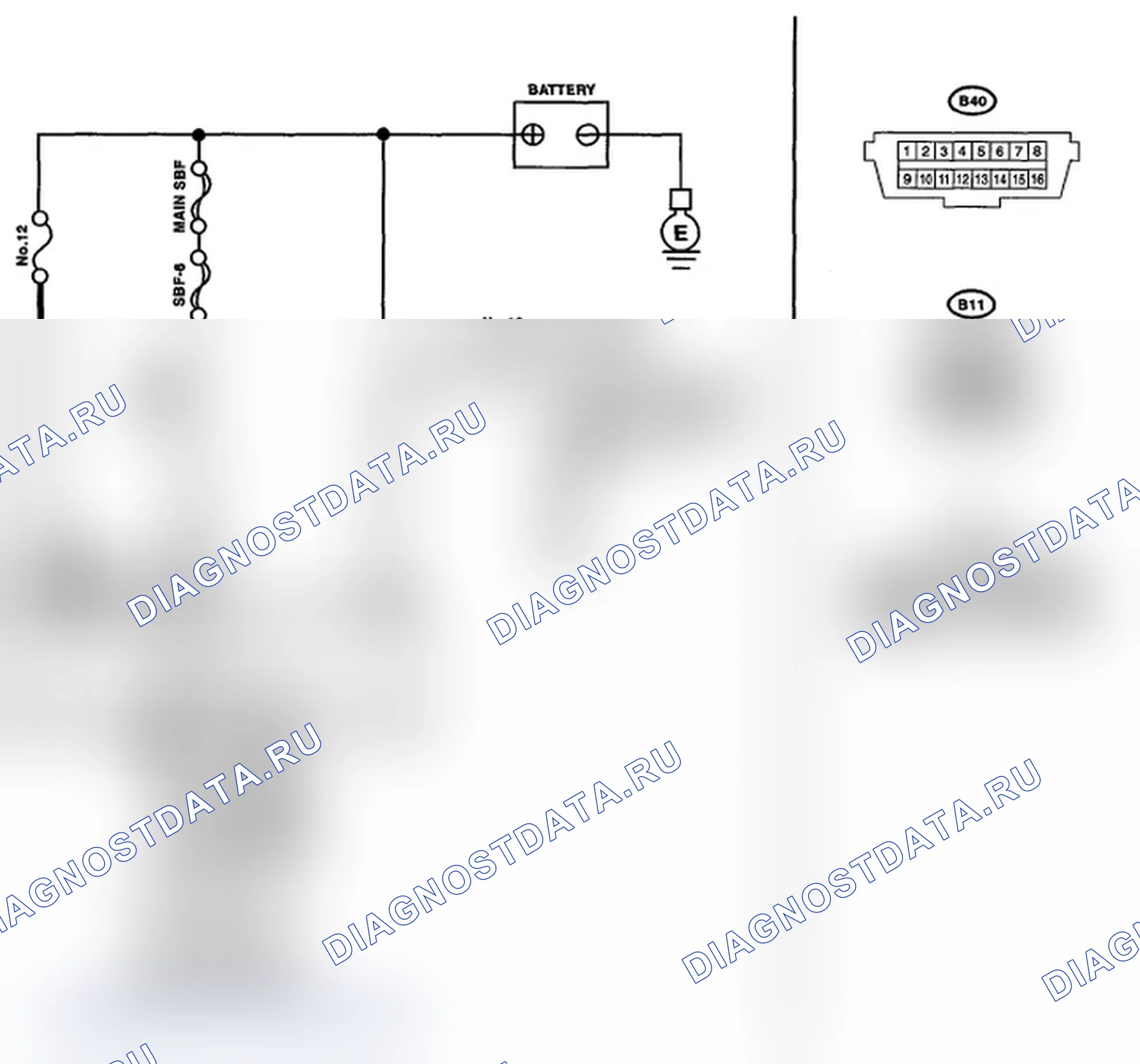 Рис. 386: электросхема. Subaru Impreza WRX GH
