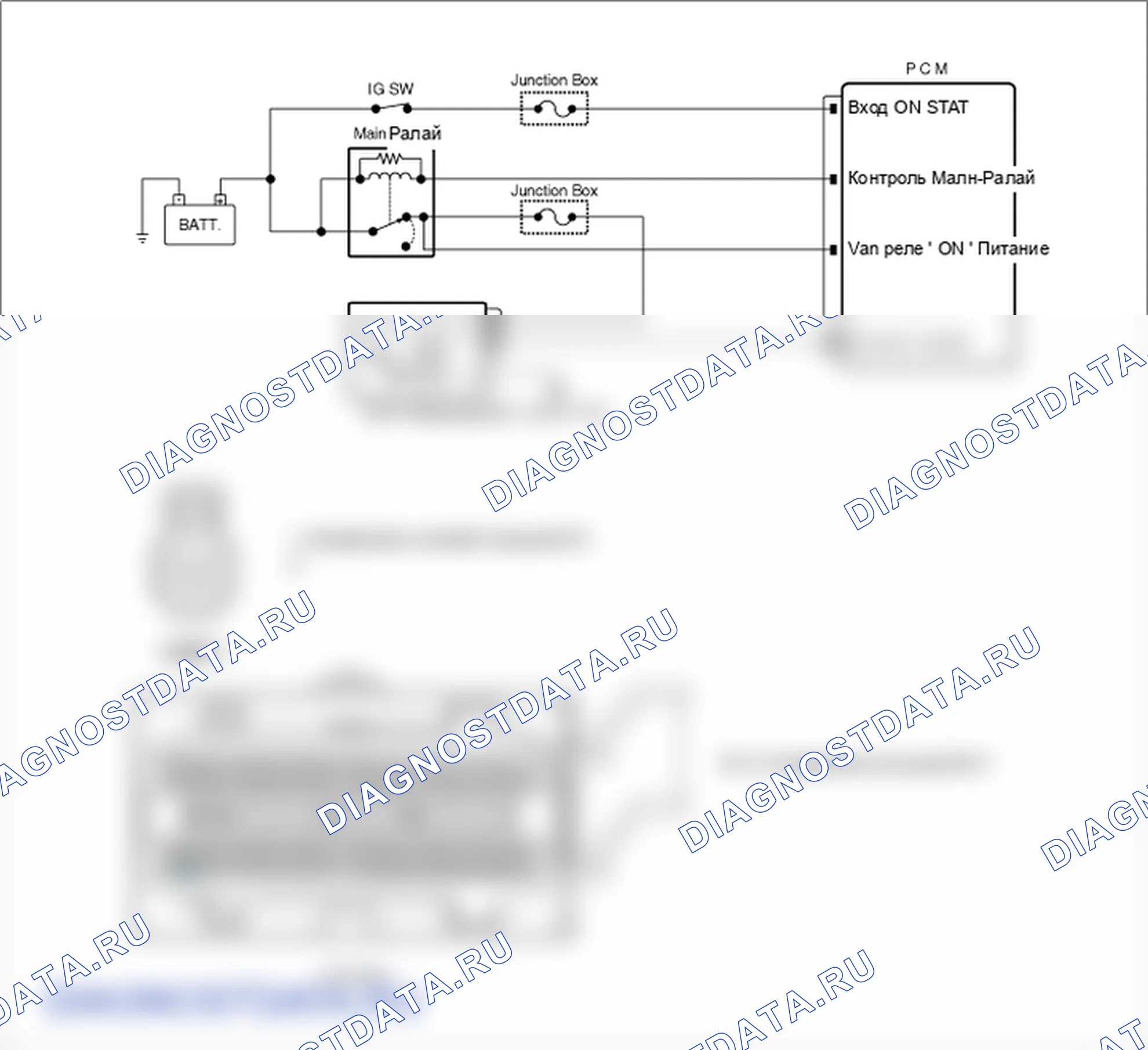 Фрагмент электросхемы: P0351. Hyundai Santa Fe CM