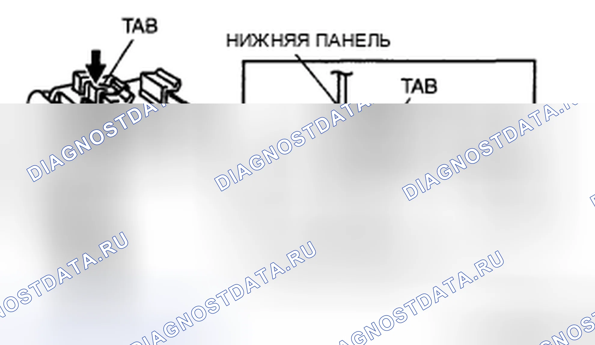 Рис. 8: Снятие рычага разблокировки капота Примечание. Audi R8 I