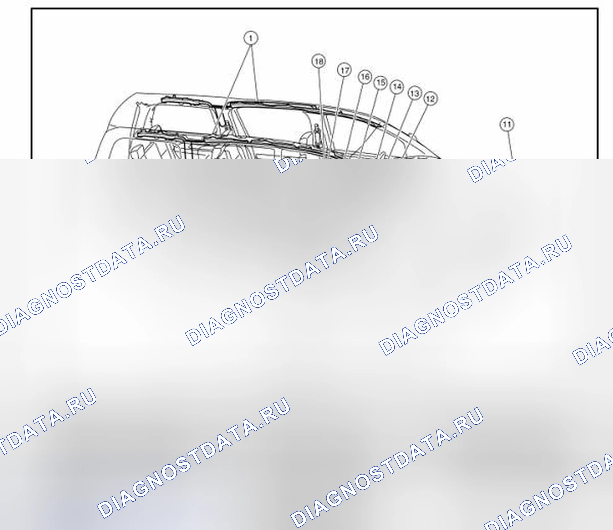 Рис. 25: Расположение компонентов SRS. Nissan Pathfinder III рестайлинг
