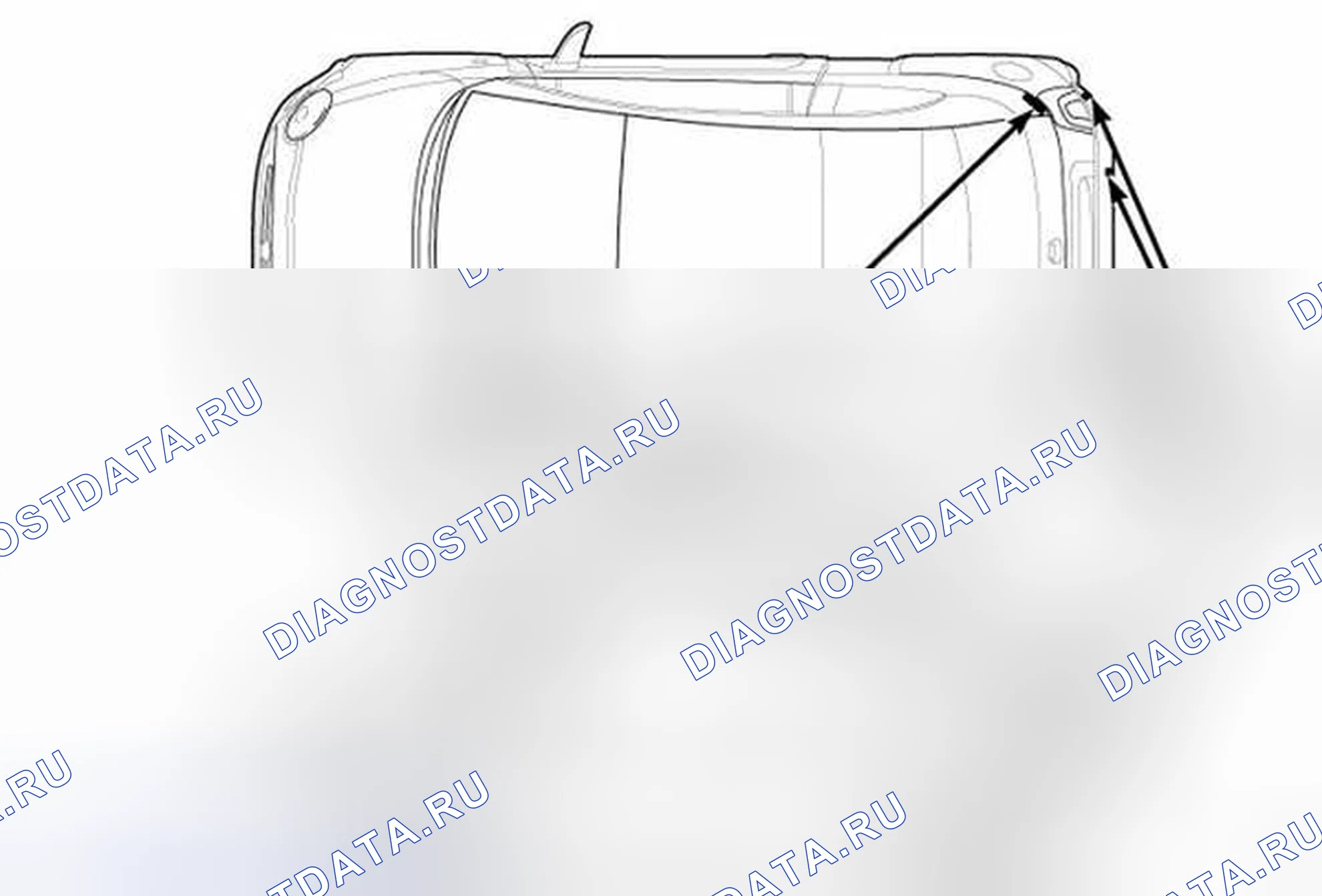 Рис. 2: СИСТЕМА ПОМОЩИ ПРИ ПАРКОВКЕ. FIAT 500 II