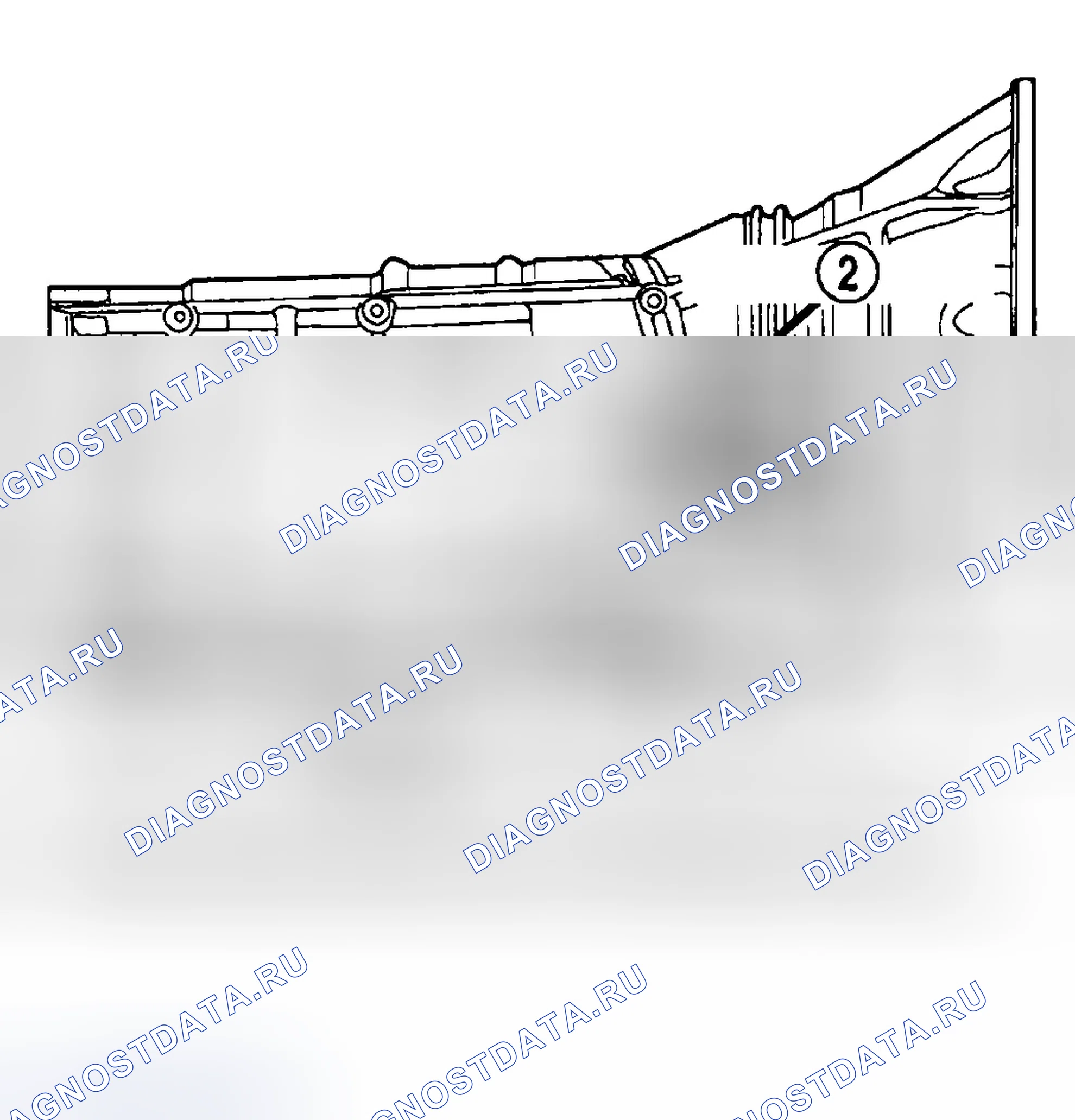 Рис. 421: Расположение портов опрессовки. Dodge Pickup R1500 