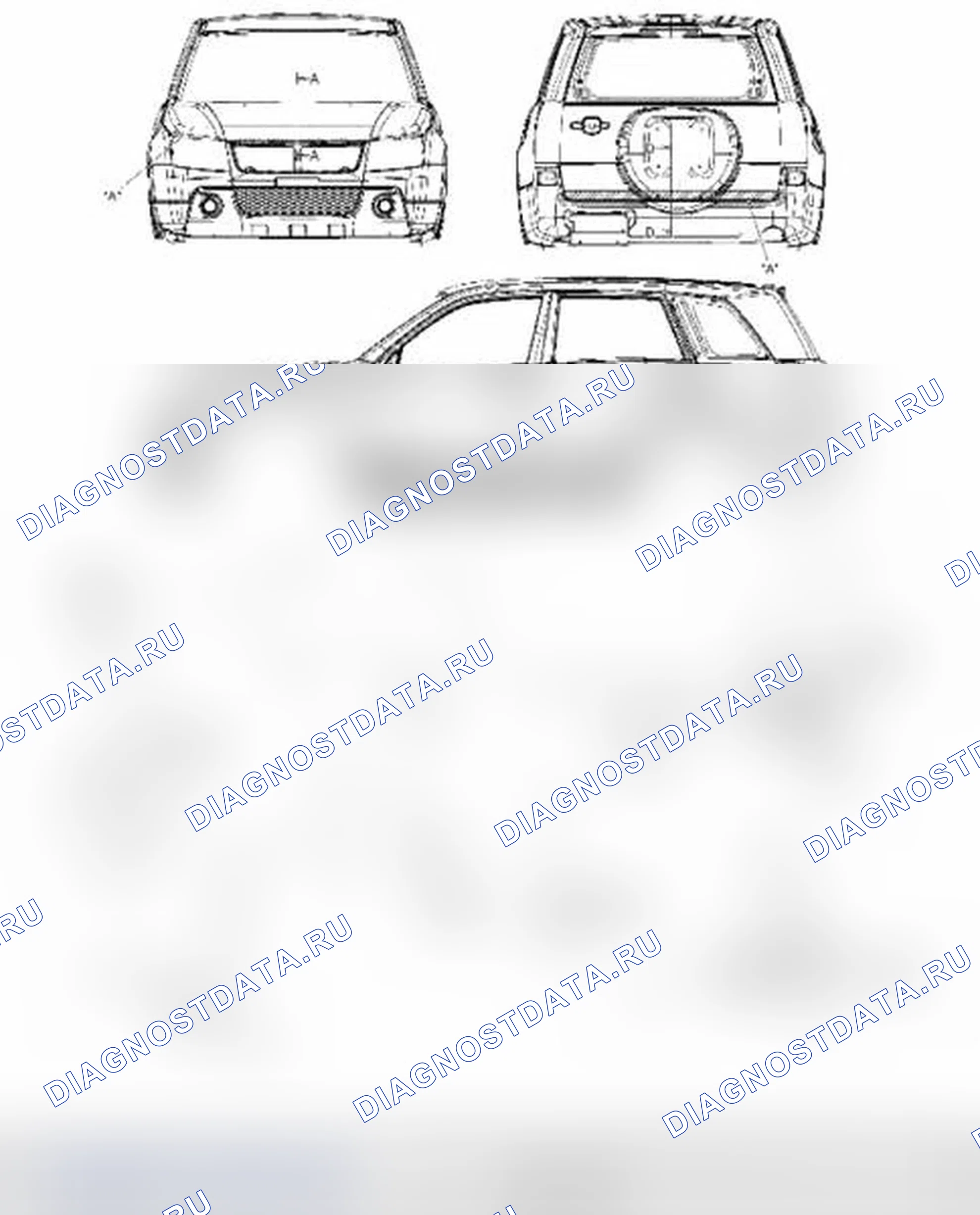 Рис. 12: Область применения антикоррозионных составов. Suzuki Grand Vitara II рестайлинг