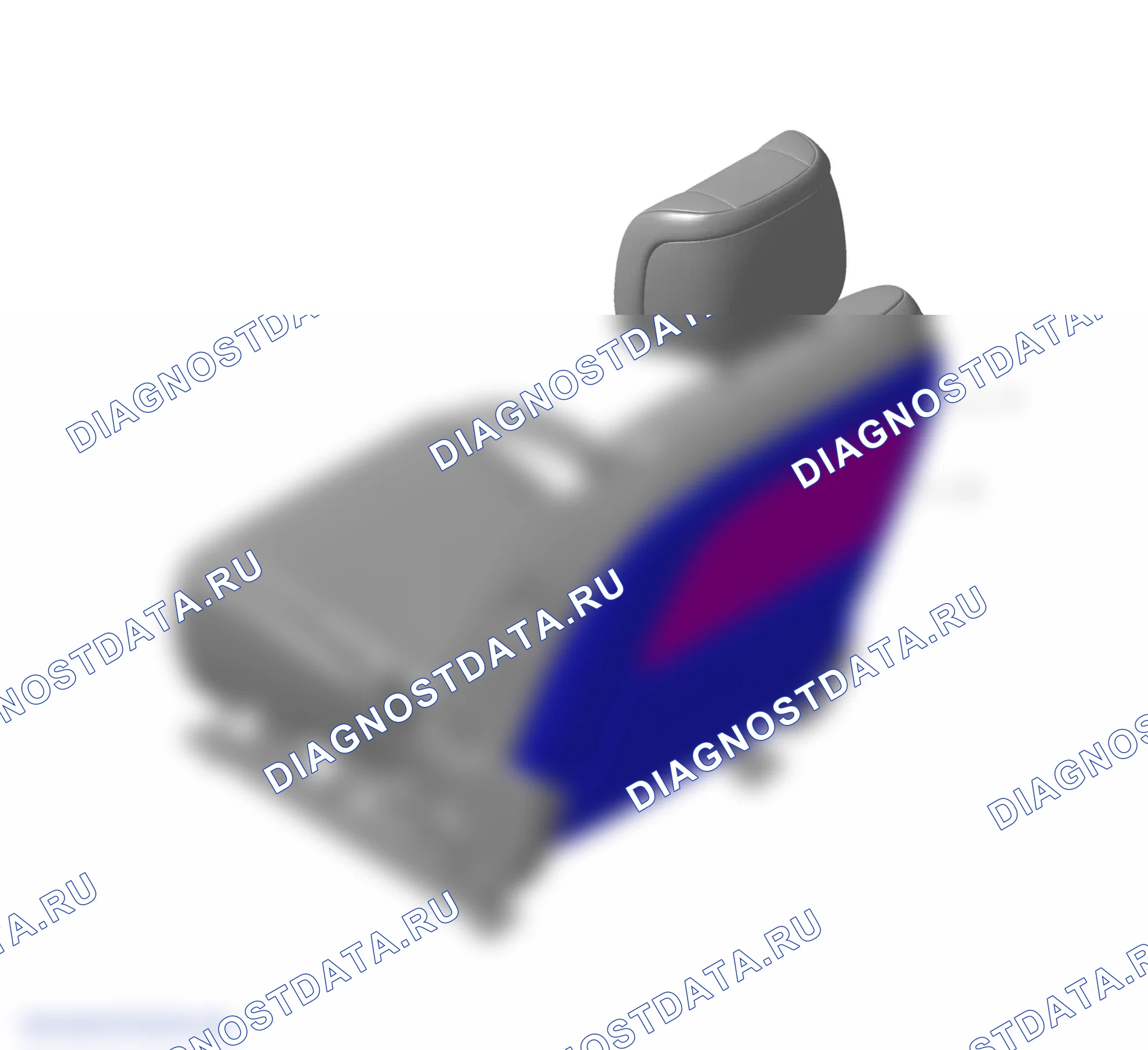 Схема расположения сиденья переднего пассажира — Wey V8X. Wey V8X I