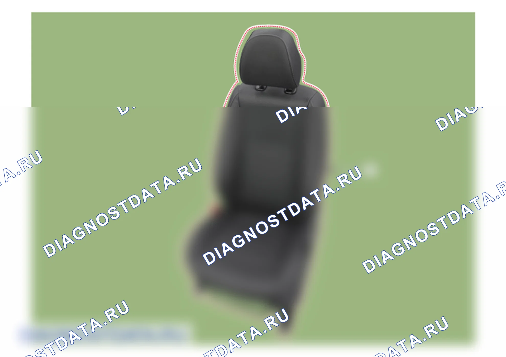 Расположение деталей сборки переднего сиденья. Hyundai i20 GB
