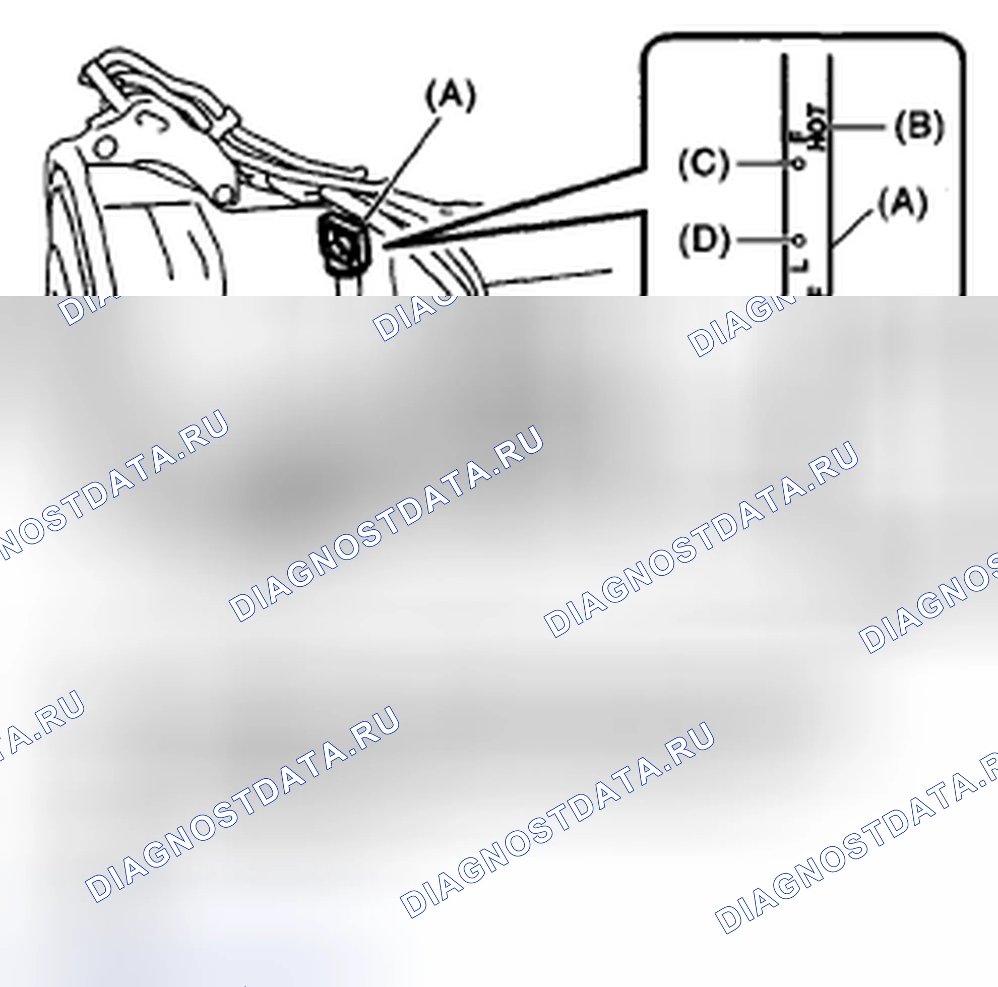 Рис. 732: УРОВЕНЬ ATF. Subaru Outback BP рестайлинг