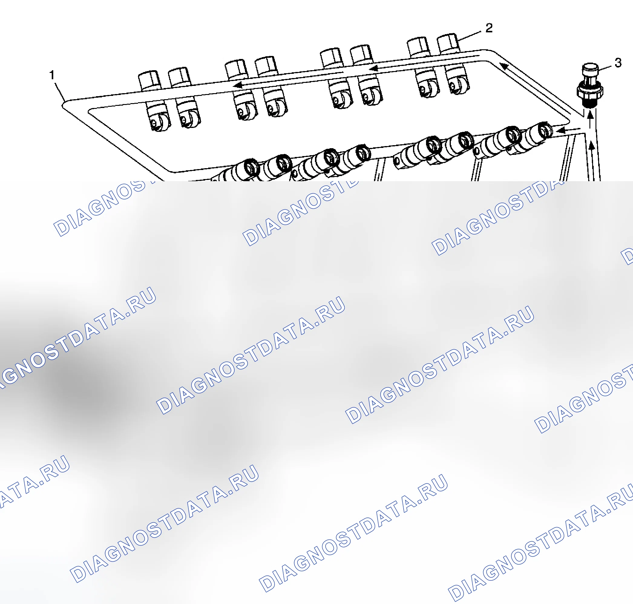 Рис. 174: Описание смазки (Расположение компонентов). Chevrolet TrailBlazer I рестайлинг