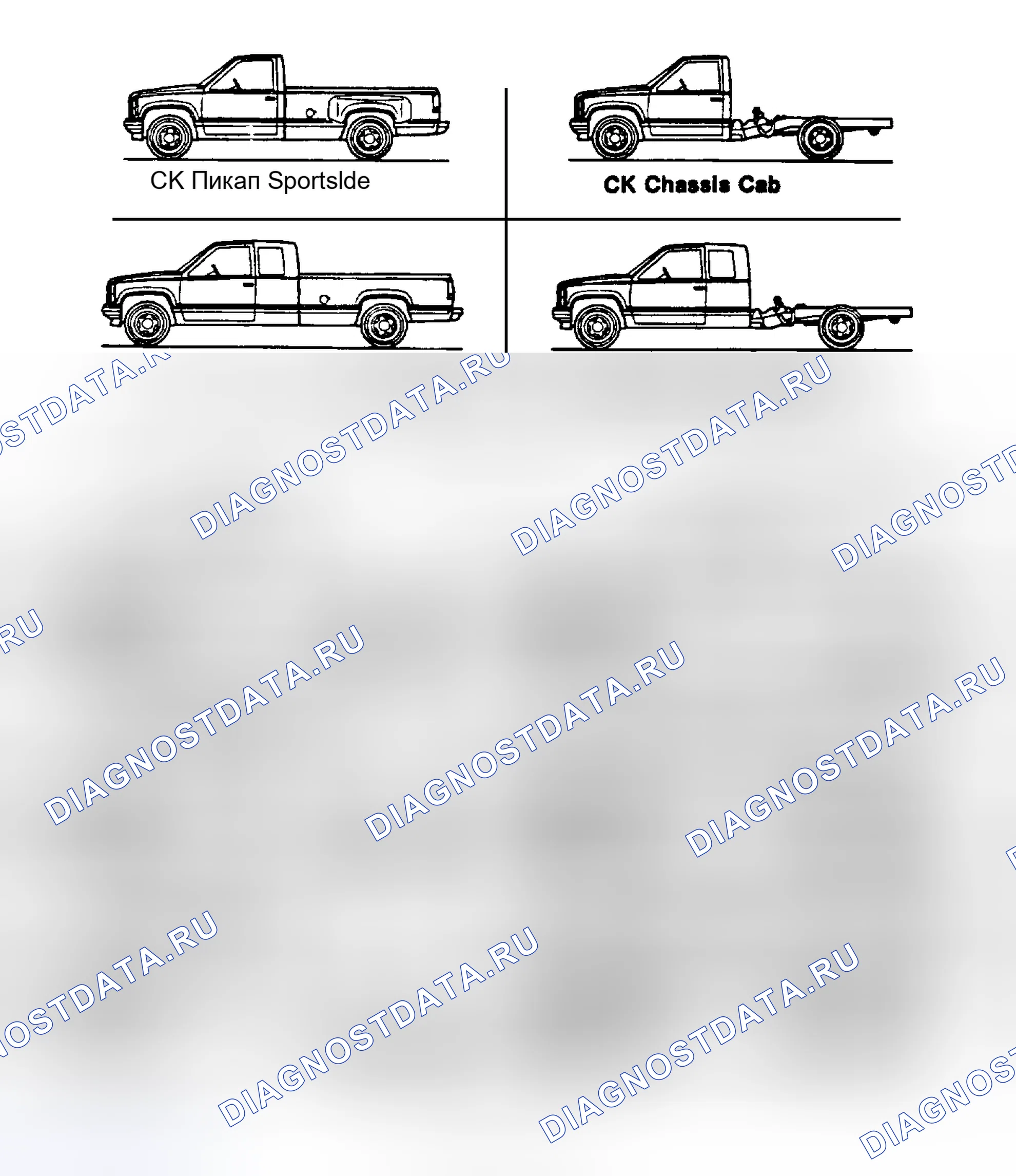 Рис. 5: ИДЕНТИФИКАЦИЯ МОДЕЛИ. Chevrolet Cab & Chassis C2500 