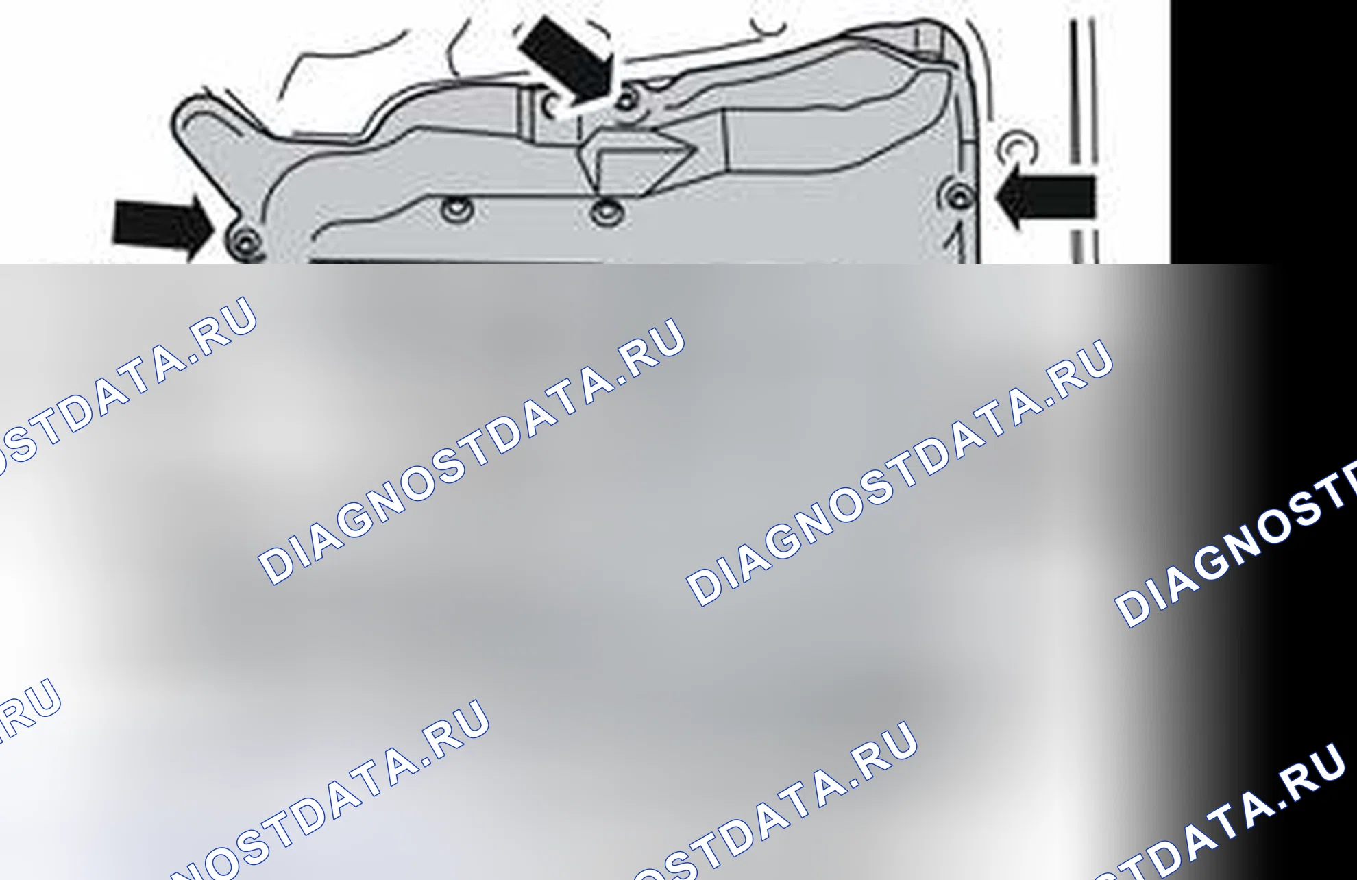 Рис. 1409: Замена трансмиссионной жидкости. Volvo S60 I