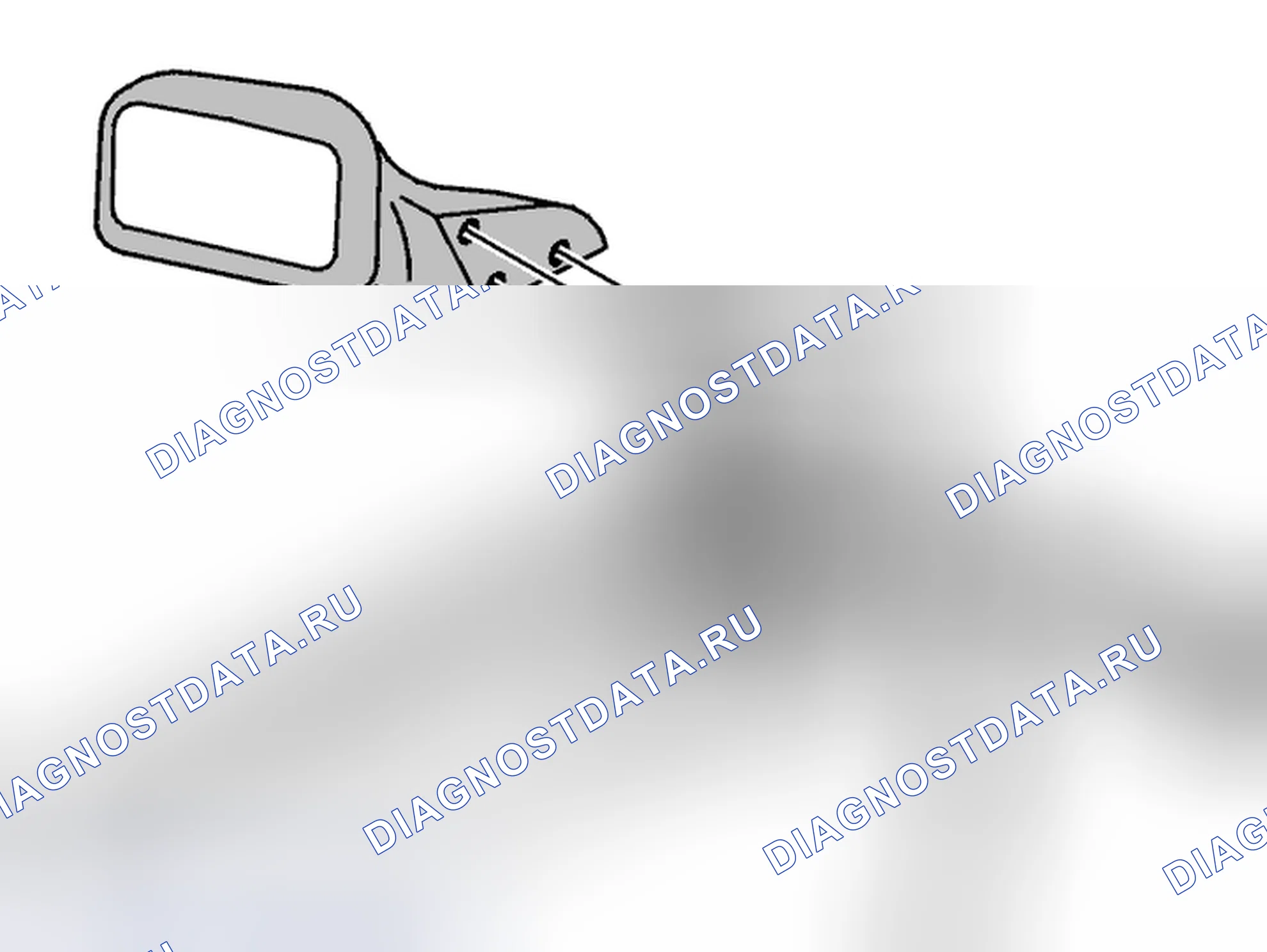 Рис. 19: Узел силового дверного зеркала в сборе. Volvo C70 I