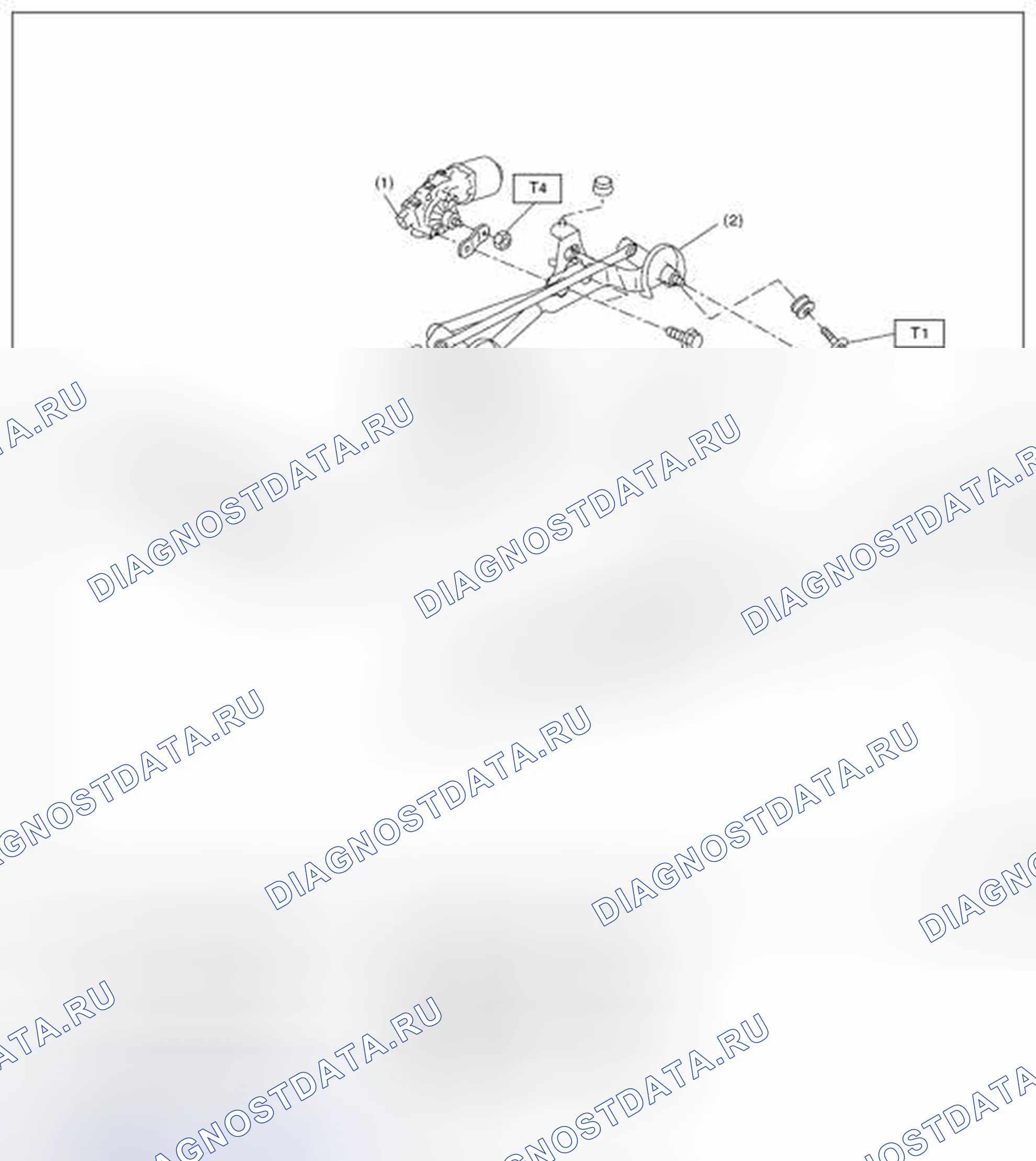 Рис. 7: ПЕРЕДНИЙ СТЕКЛООЧИСТИТЕЛЬ. Subaru Forester SJ