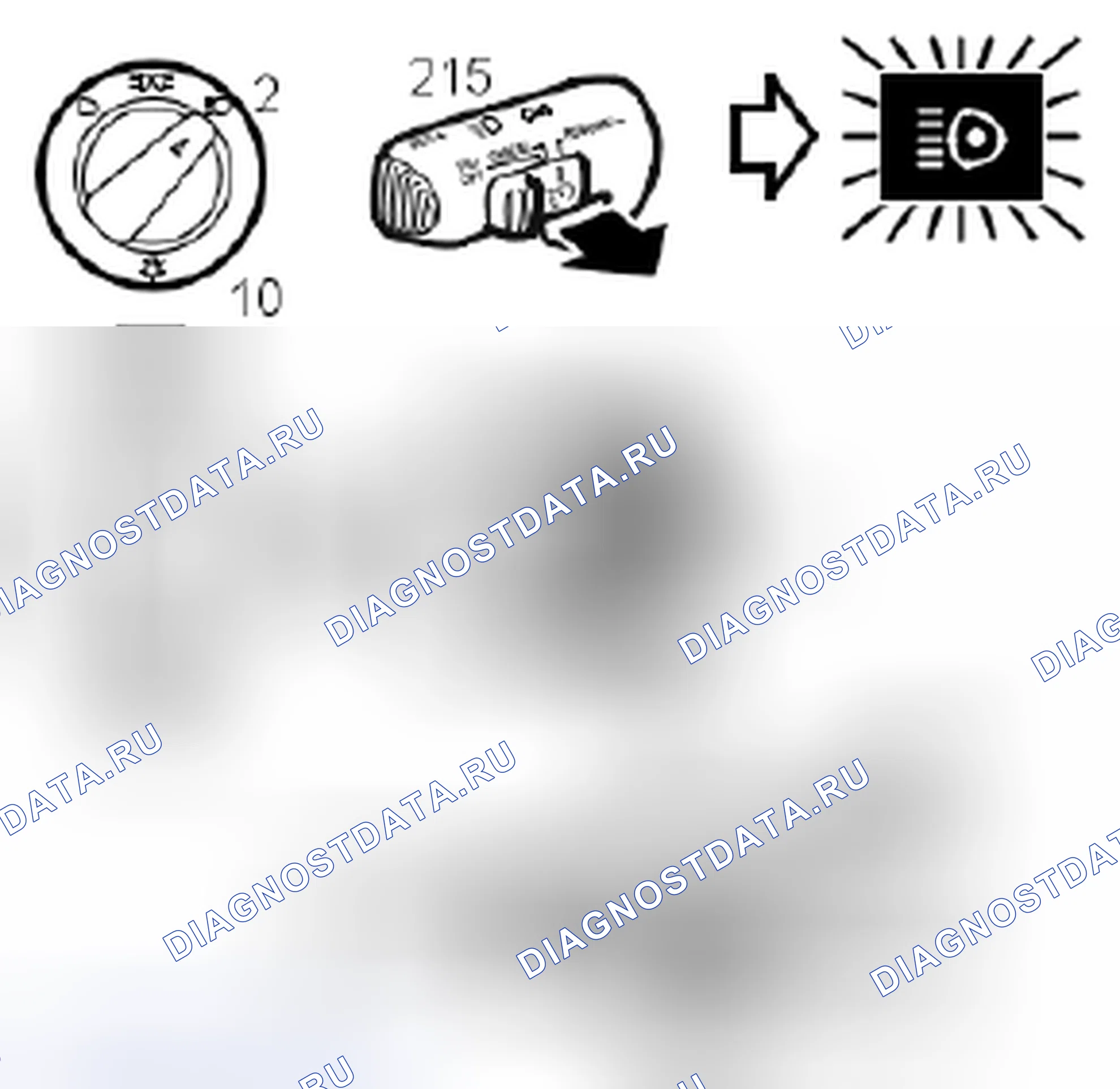 Рис. 206: Мигалка для фар, US / CA / Jp. Kia Picanto III