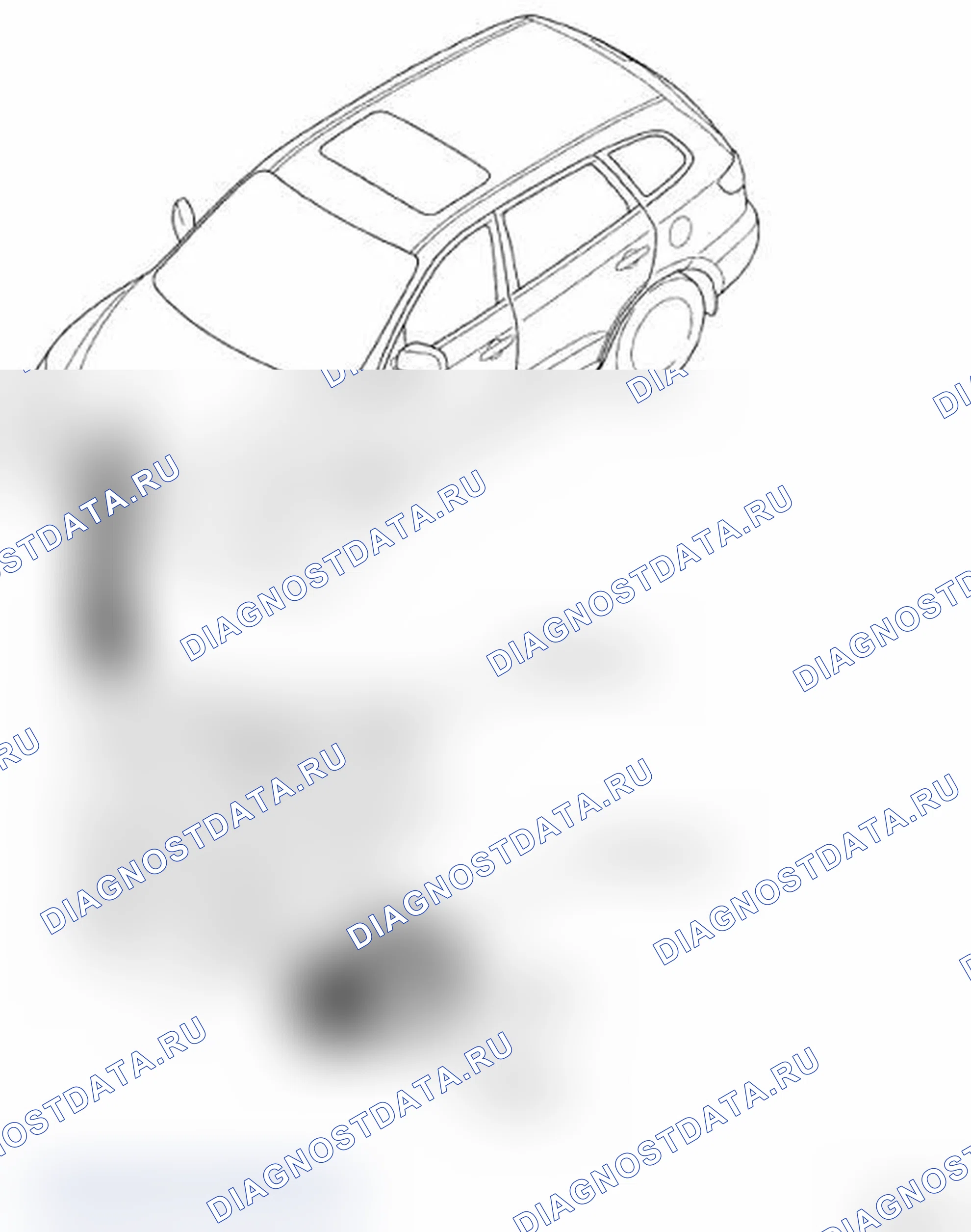 Рис. 11: РАСПОЛОЖЕНИЕ КОМПОНЕНТОВ. Hyundai Santa Fe II