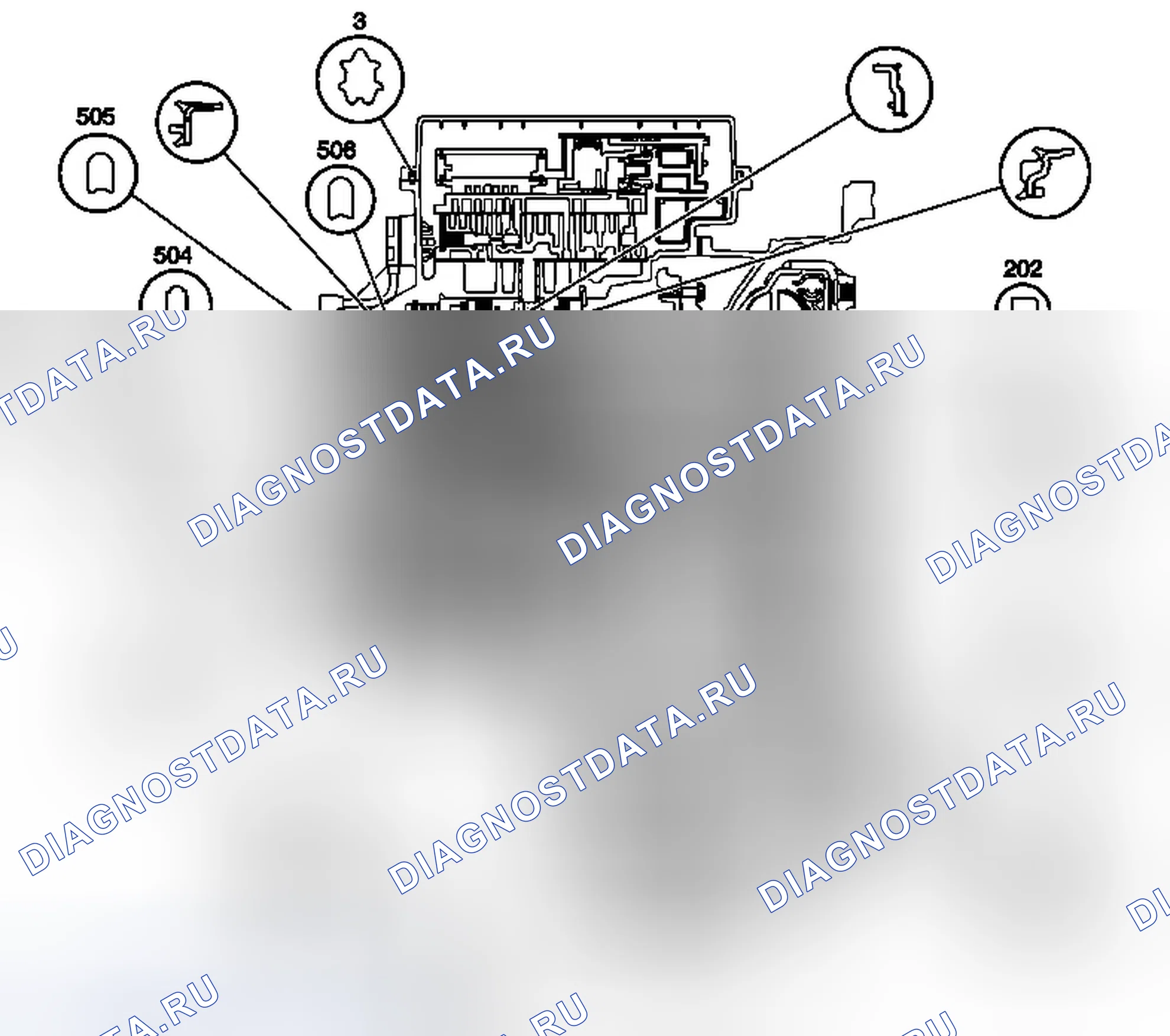 Рис. 171: Расположение уплотнений (1 из 2). Chevrolet Equinox II