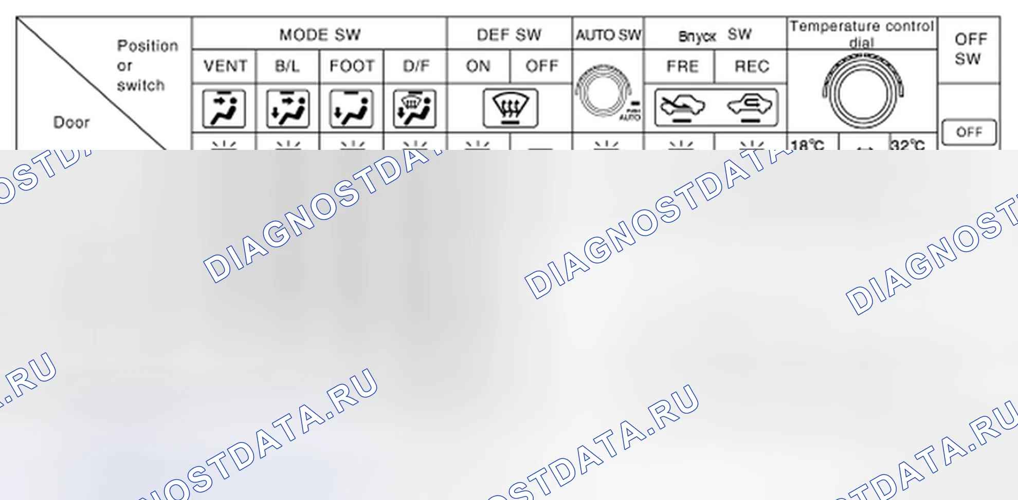Рис. 86: Схема переключателя положения двери. Infiniti G35 IV