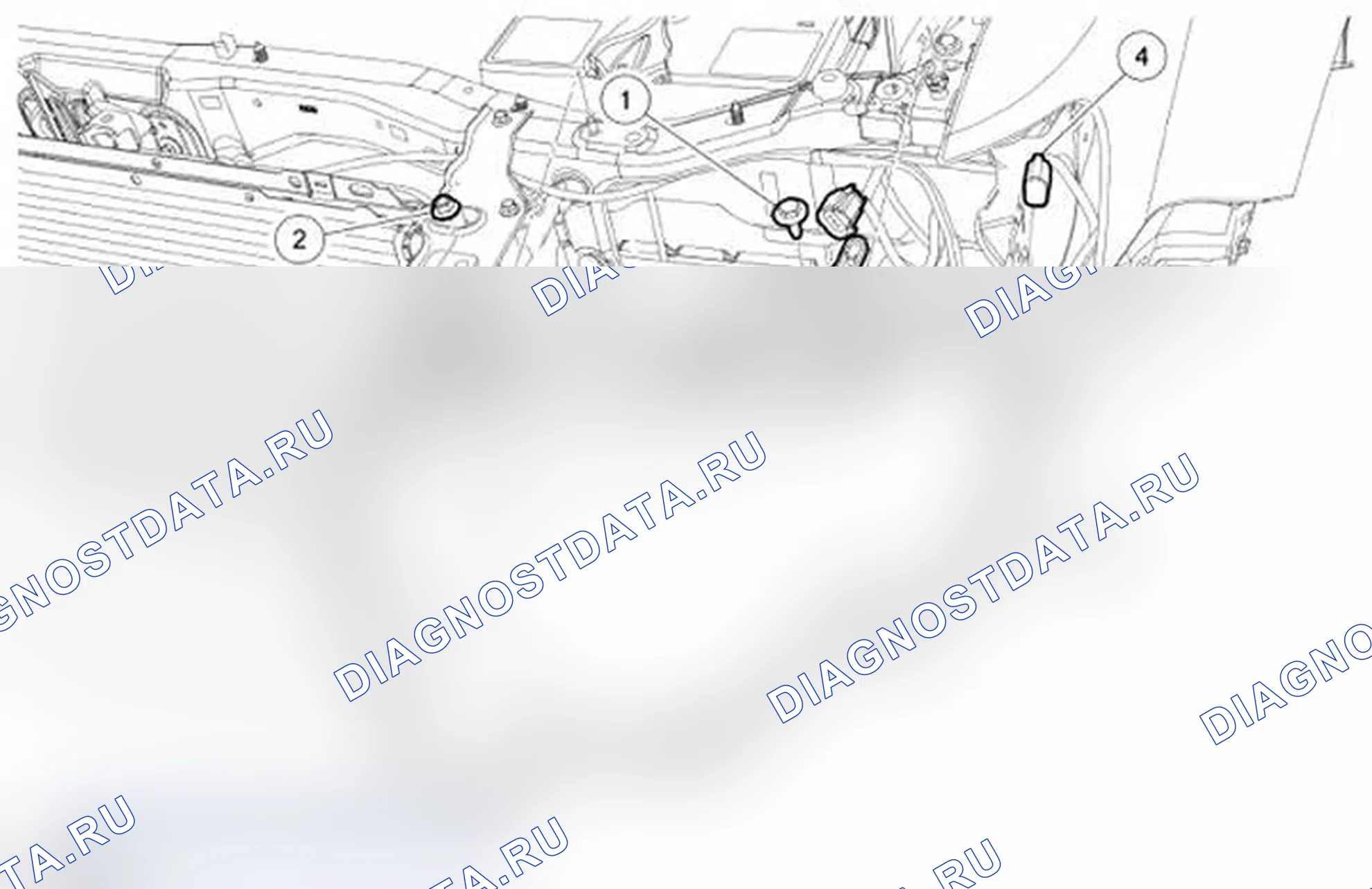 Рис. 111: Идентификация компонентов фары в сборе. Mercury Mariner II рестайлинг