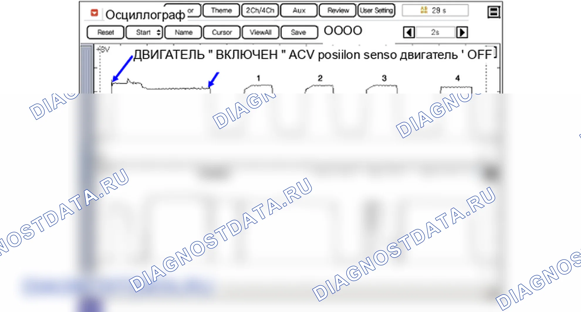 Анализ формы сигнала и данных — Воздушный регулирующий клапан. Hyundai i20 GB