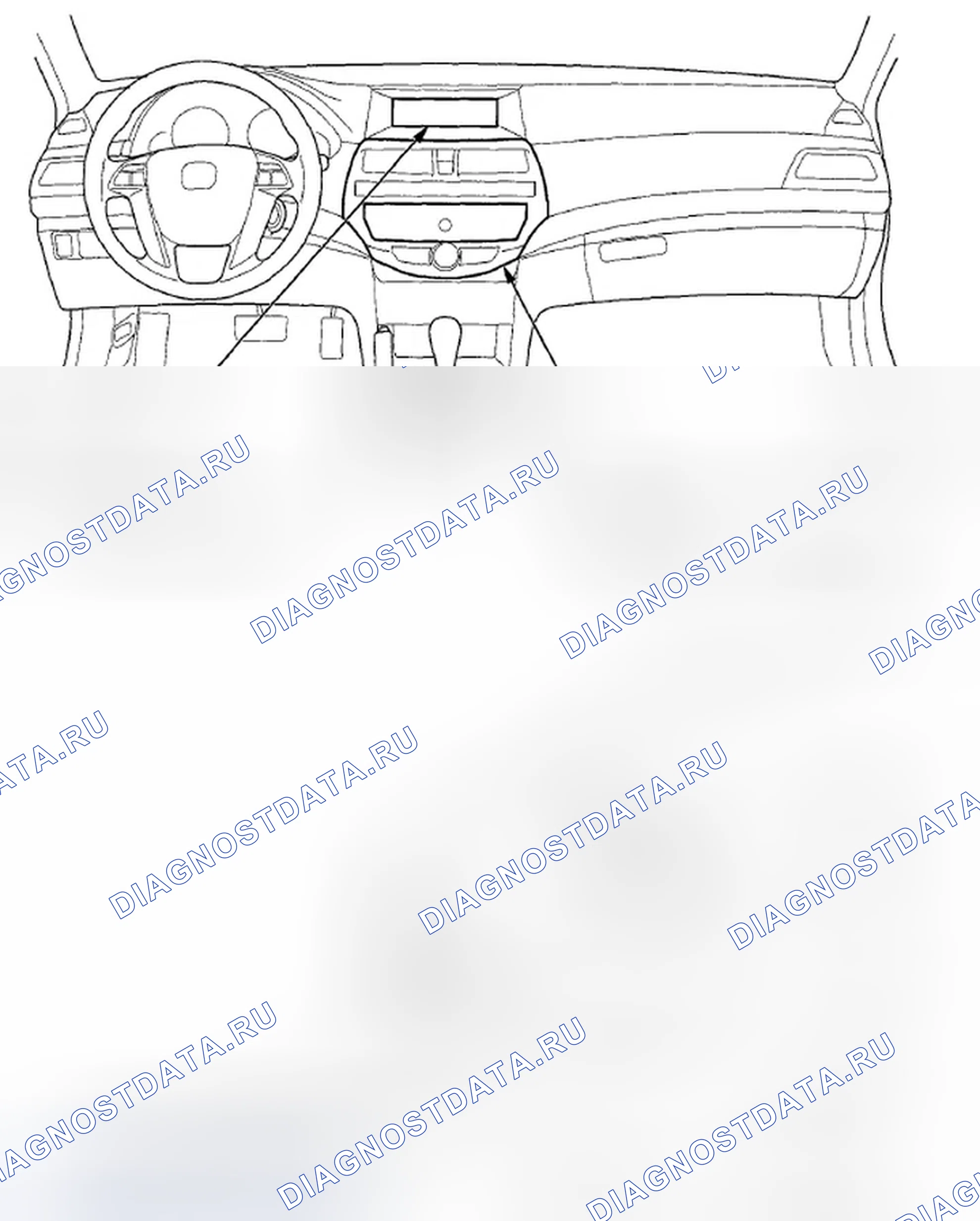 Рис. 242: Указатель расположения компонентов. Honda Accord VIII рестайлинг