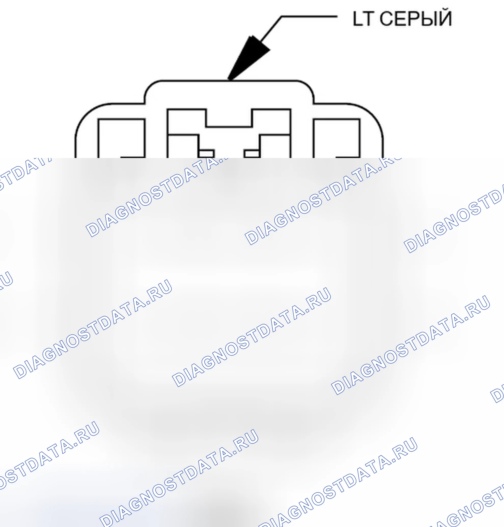 Рис. 300: Вид с торца встроенного разъема (C311). Jeep Compass I