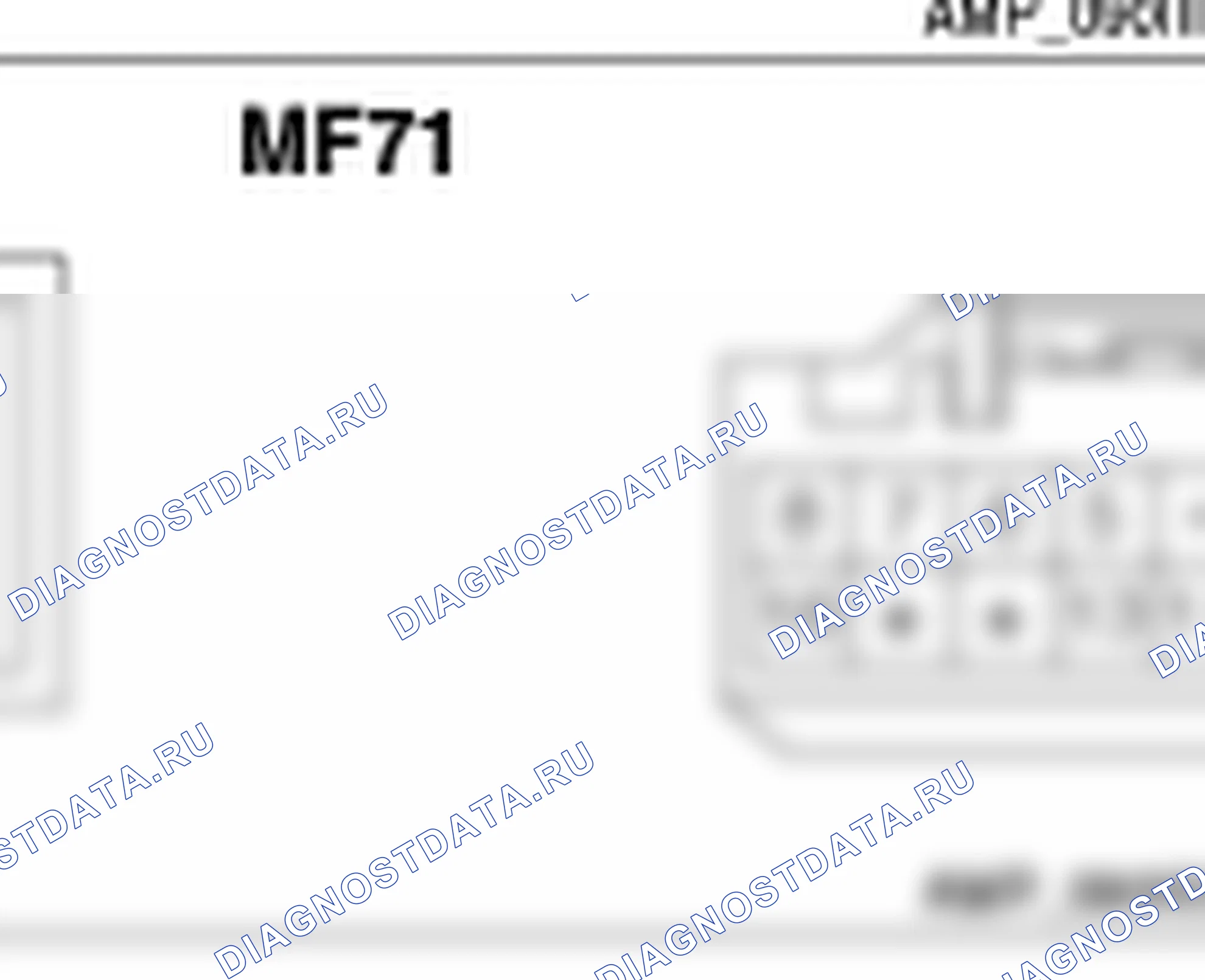 Распиновка разъёма MF71 — harness connectors. Hyundai Santa Fe CM