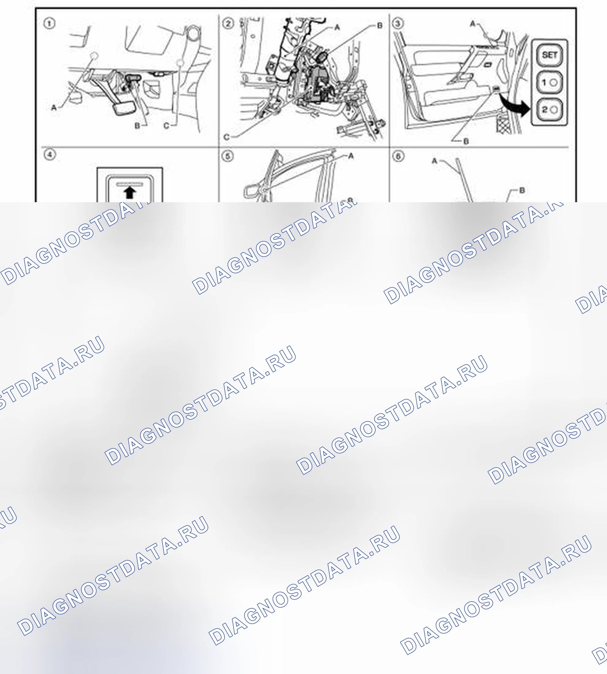 Рис. 119: Функция EXIT ассистент: Расположение компонентов. Honda Today I