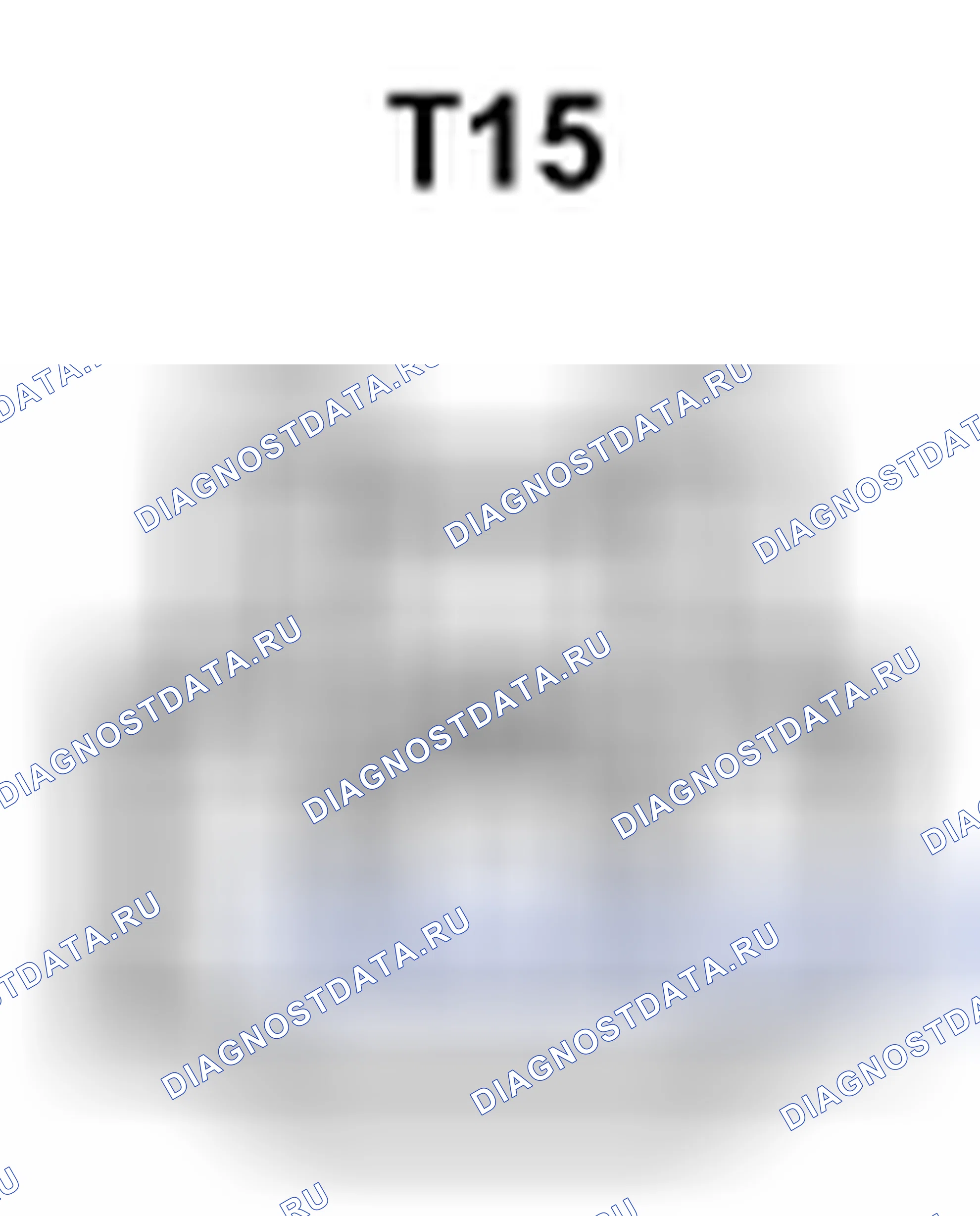 Рис. 619: Вид с торца разъема реле мигания сигнала поворота (T15). Lexus SC II рестайлинг