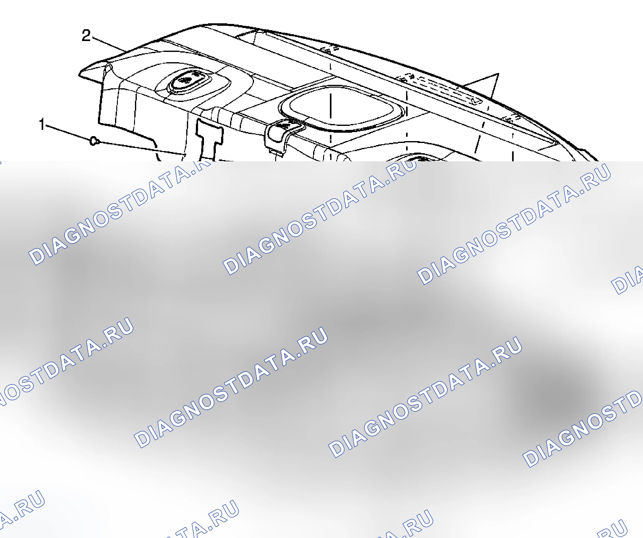 Рис. 52: Замена обивка полки заднего окна. Cadillac DTS I