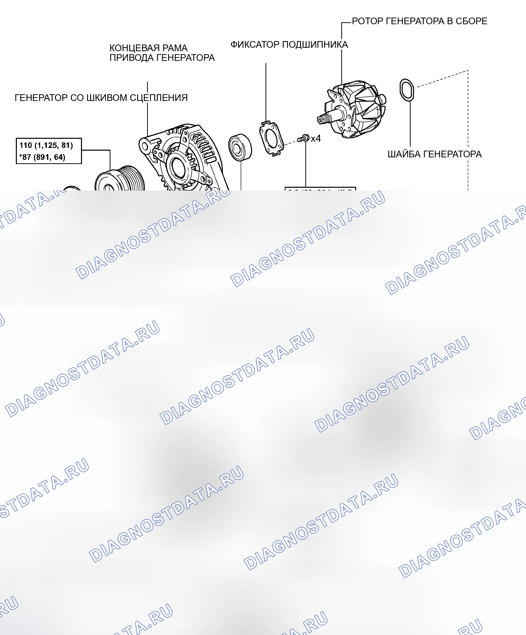 Рис. 4: КОМПОНЕНТЫ. Toyota Avalon XX30