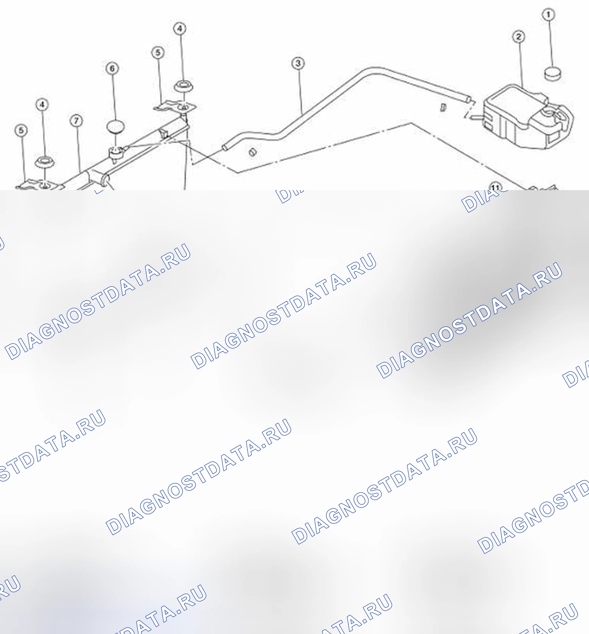 Рис. 14: Идентификация радиатора, снятие / установка компонентов. Nissan Sentra B16