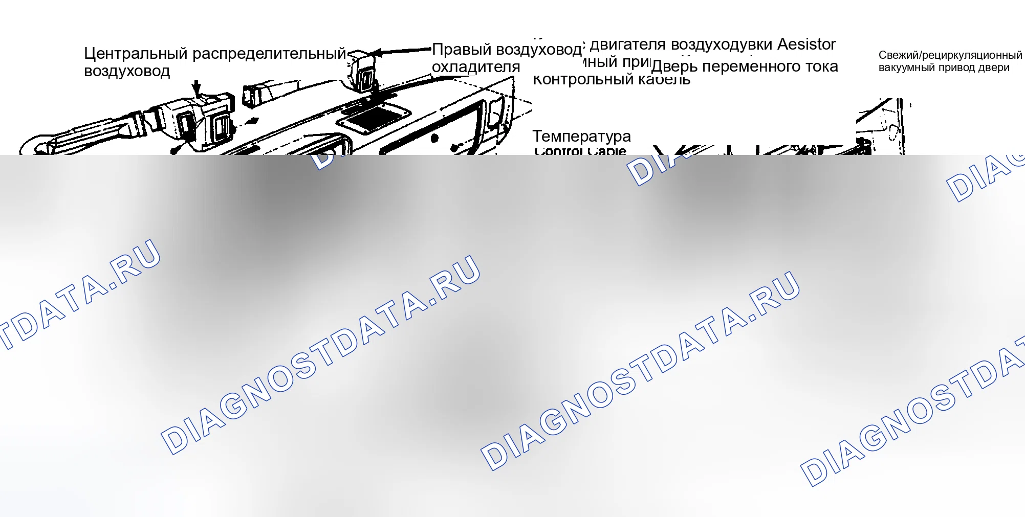 Рис. 12: Переключатель воздуходувки вспомогательного кондиционер-нагревателя. Dodge Dakota Shelby 