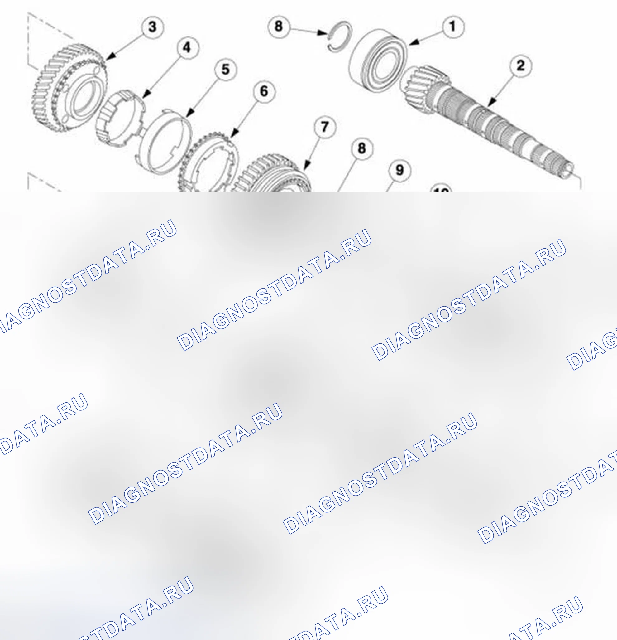Рис. 128: Выходной вал. Ford Fiesta Mk6