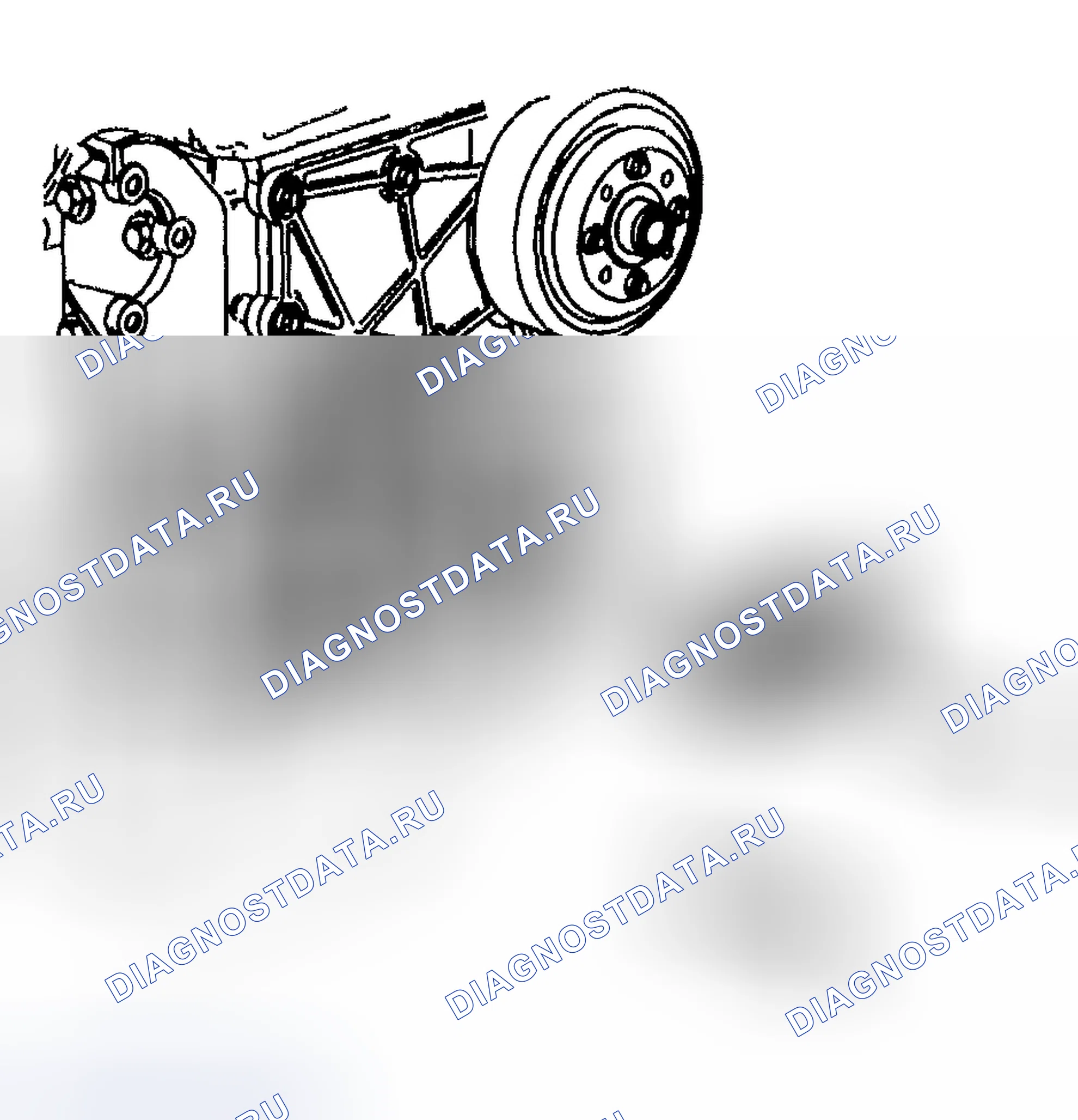 Рис. 1156: Установка натяжителя приводного ремня. Chevrolet TrailBlazer I