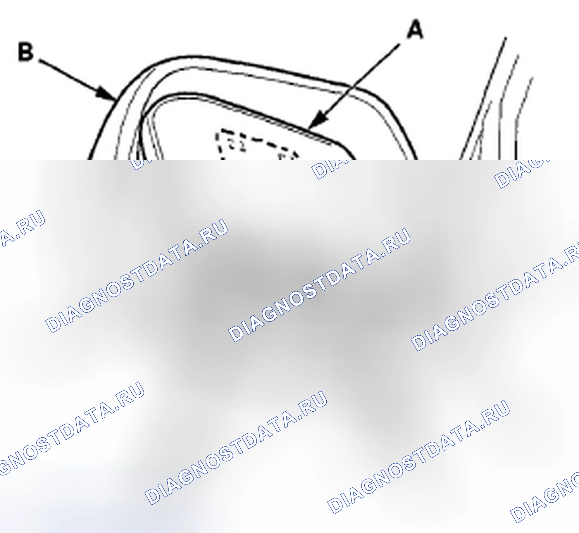 Рис. 33: Замена держателя зеркала. Acura TSX II